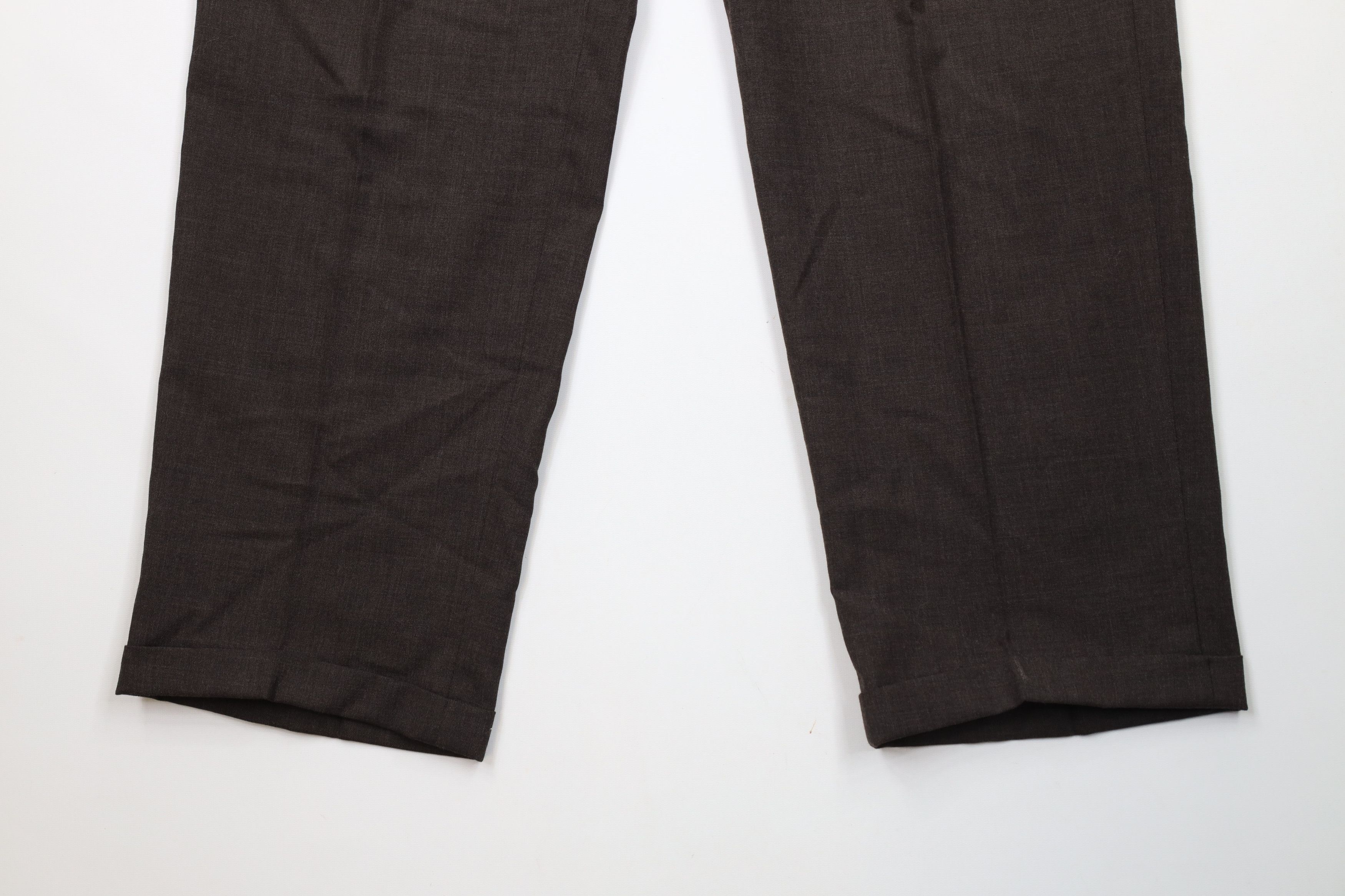 Vintage Vintage 90s Streetwear Cuffed Wide Leg Chino Pants Brown Size US 36 / EU 52 - 4 Thumbnail