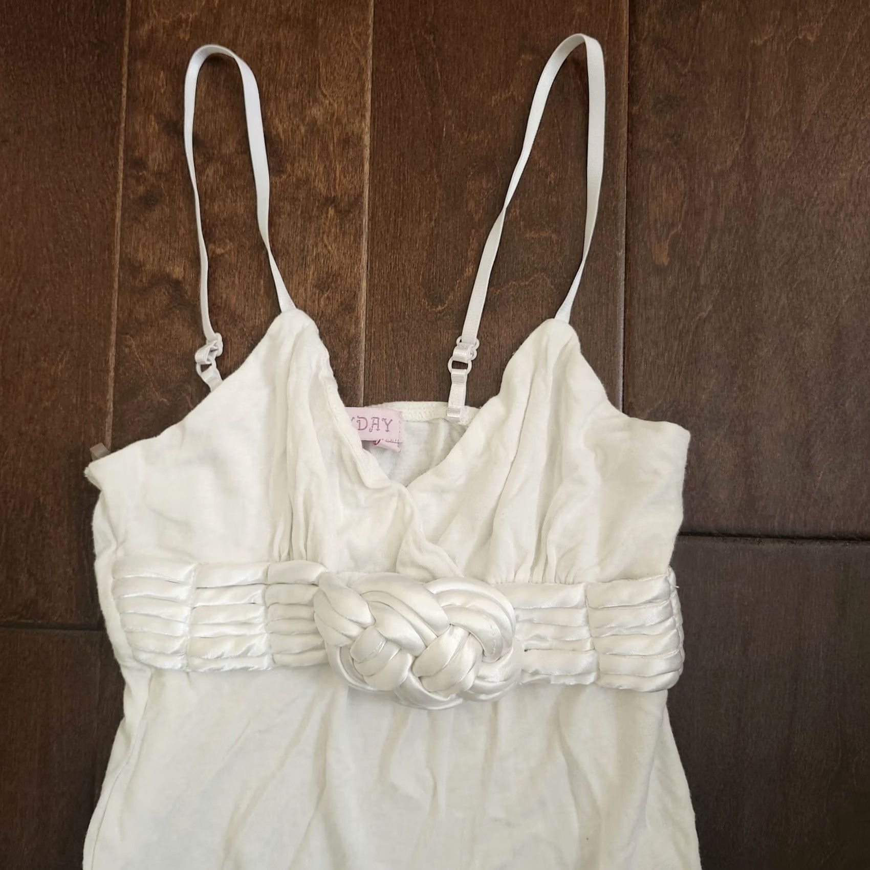 Vintage Everyday Women's White Top Sleeveless Small Blouse Cotton Polyester Casual Summer Spring Fall Lightweight Easy Care Pullover Regular Fit Size S / US 4 / IT 40 - 3 Thumbnail