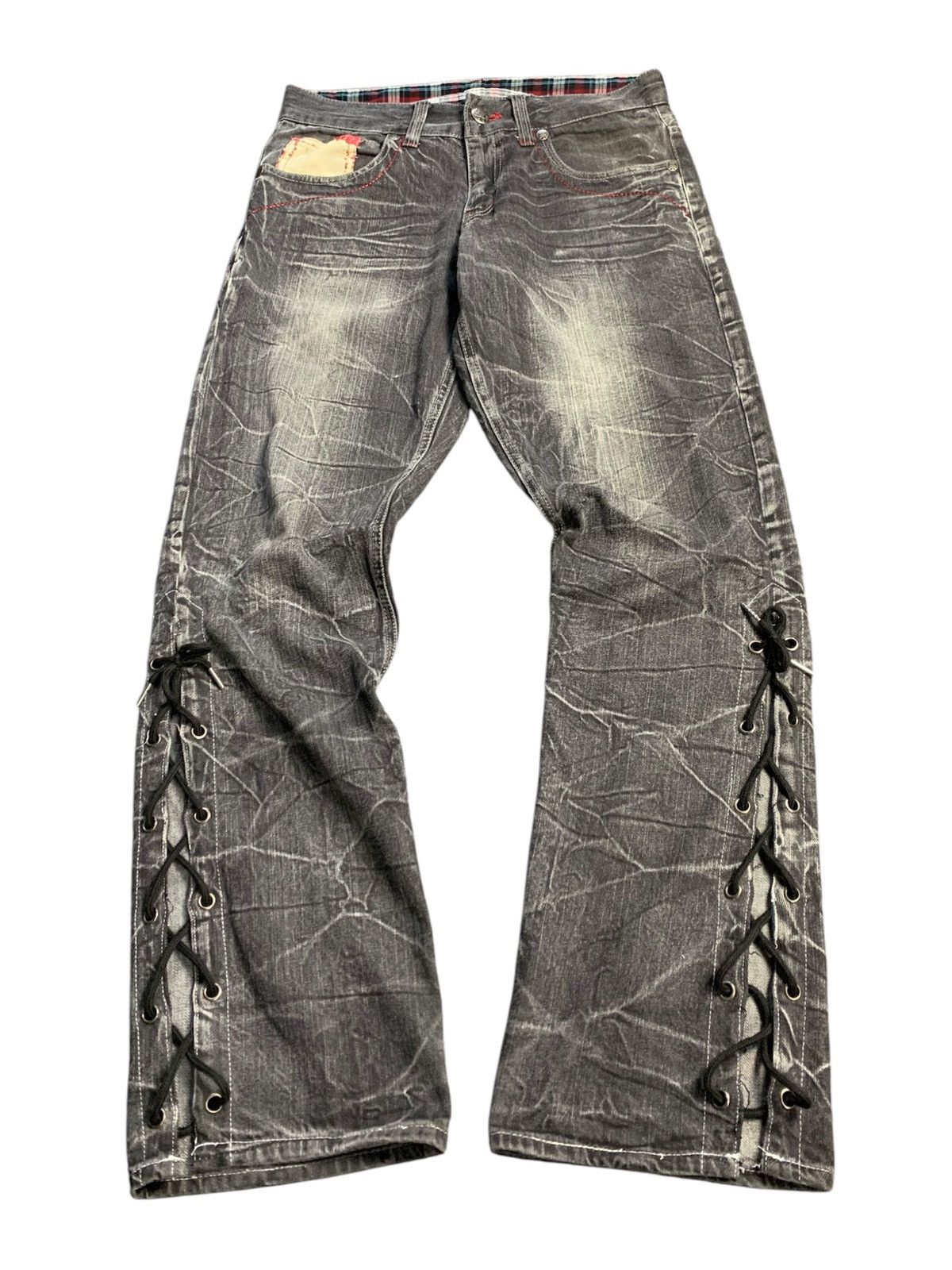 Lace up rootthree pant vkei style japanese brand