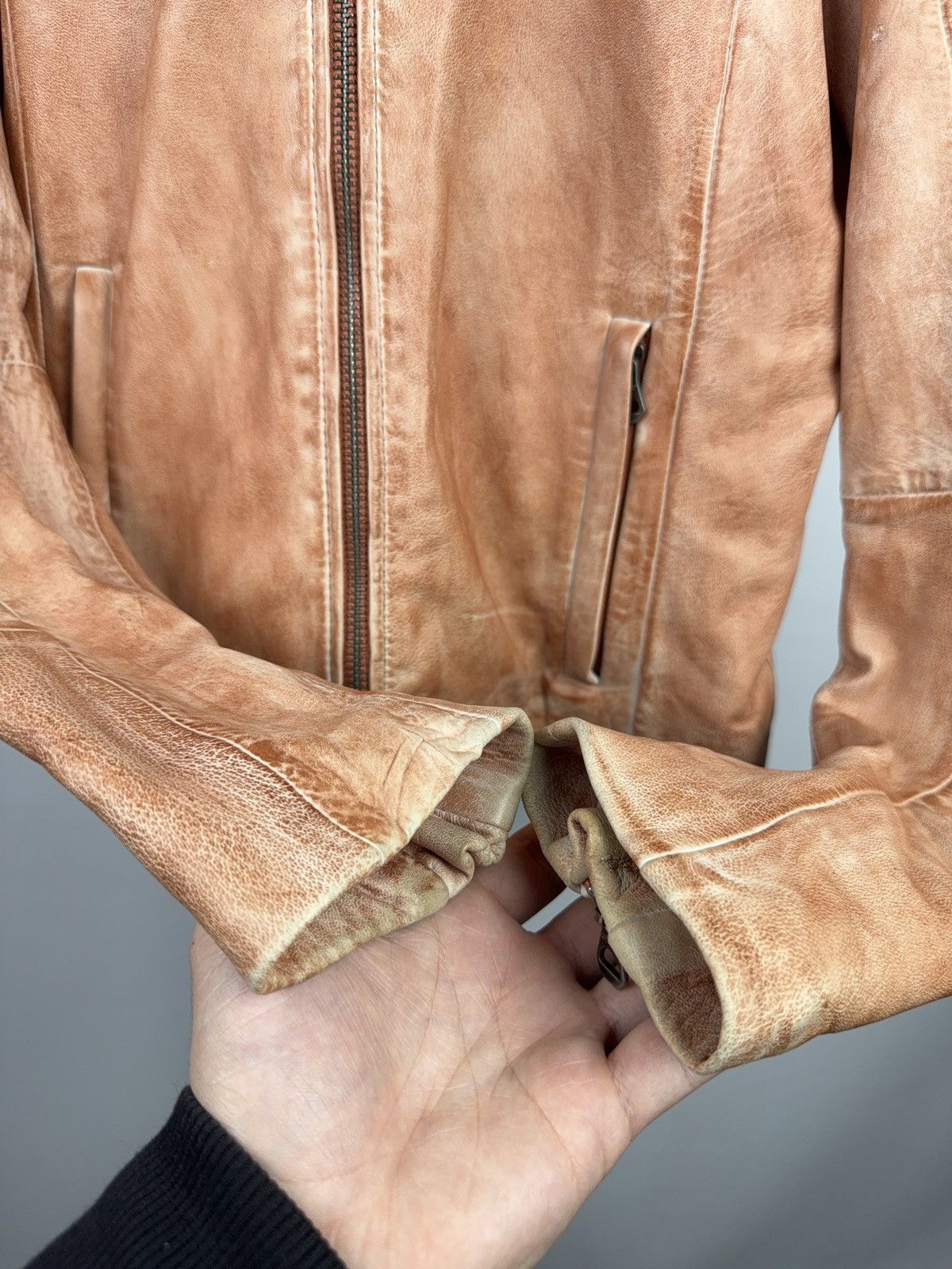 Genuine Leather Vintage 90s Gipsy Avant Garde Leather Biker MOTO Y2K Jacket Size S / US 4 / IT 40 - 7 Thumbnail