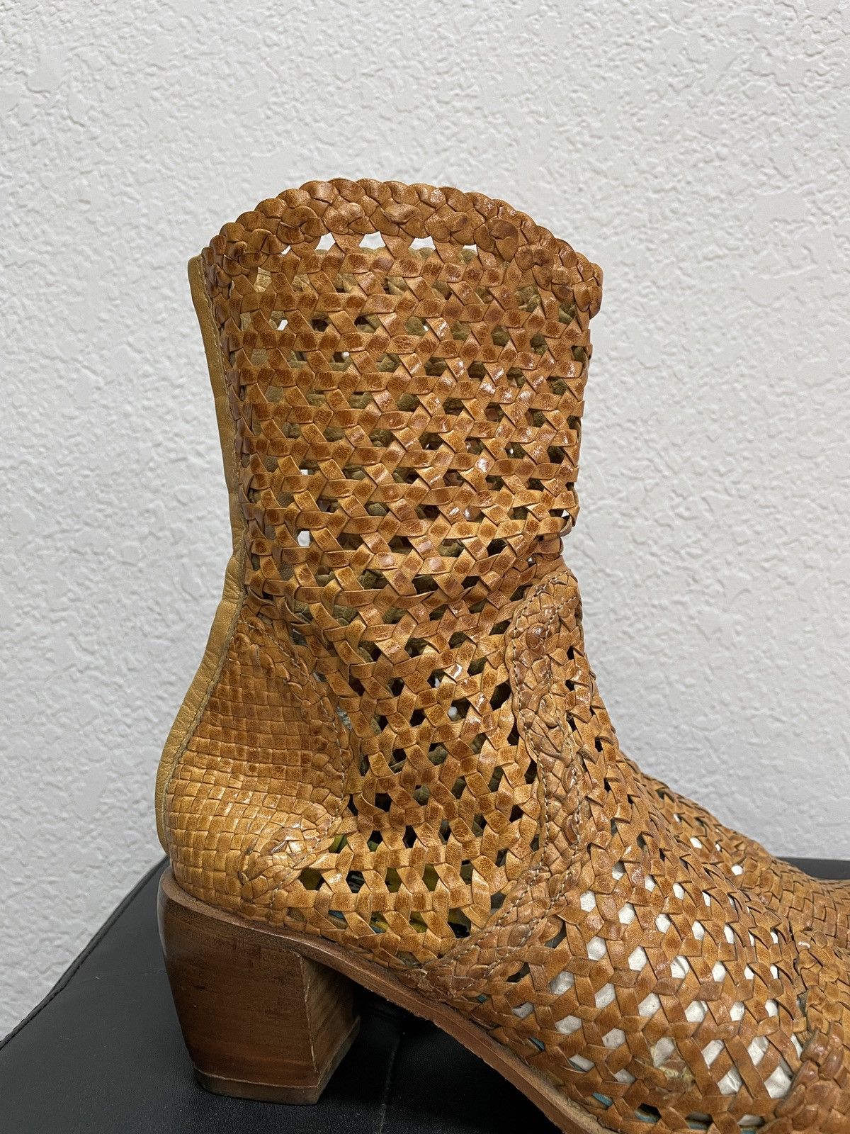 If Six Was Nine × Japanese Brand × Vintage Vintage Italian Bottega Veneta Style Leather Biker Boots Size US 8 / IT 38 - 5 Thumbnail