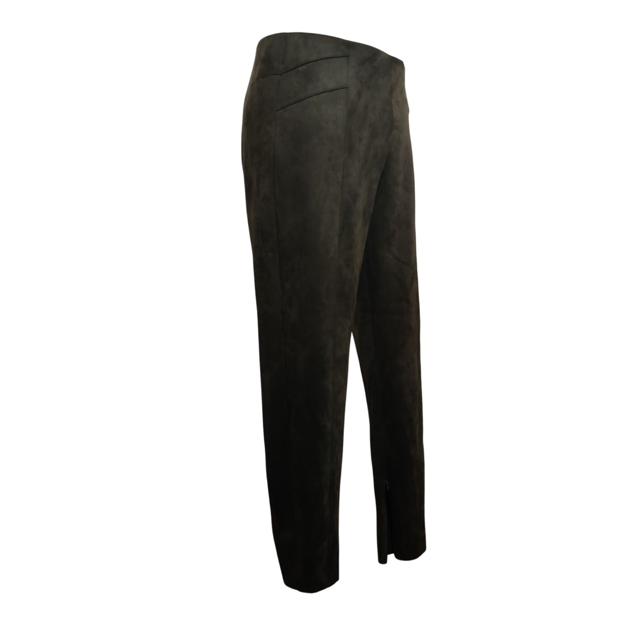 Zara Zara Basic Womens Pants Zip Ankle Mid Rise Skinny Leg Faux S Size 32" / US 10 / IT 46 - 6 Thumbnail