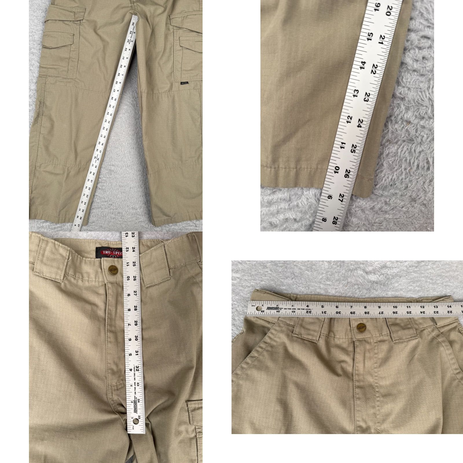 Doublet Tru-Spec Men Cargo Pants 30 Beige 30x27 Regular Straight Pocket 5-Pocket Canvas Polyester-Blend Military Outdoor Army Vintage: No Size US 30 / EU 46 - 8 Thumbnail
