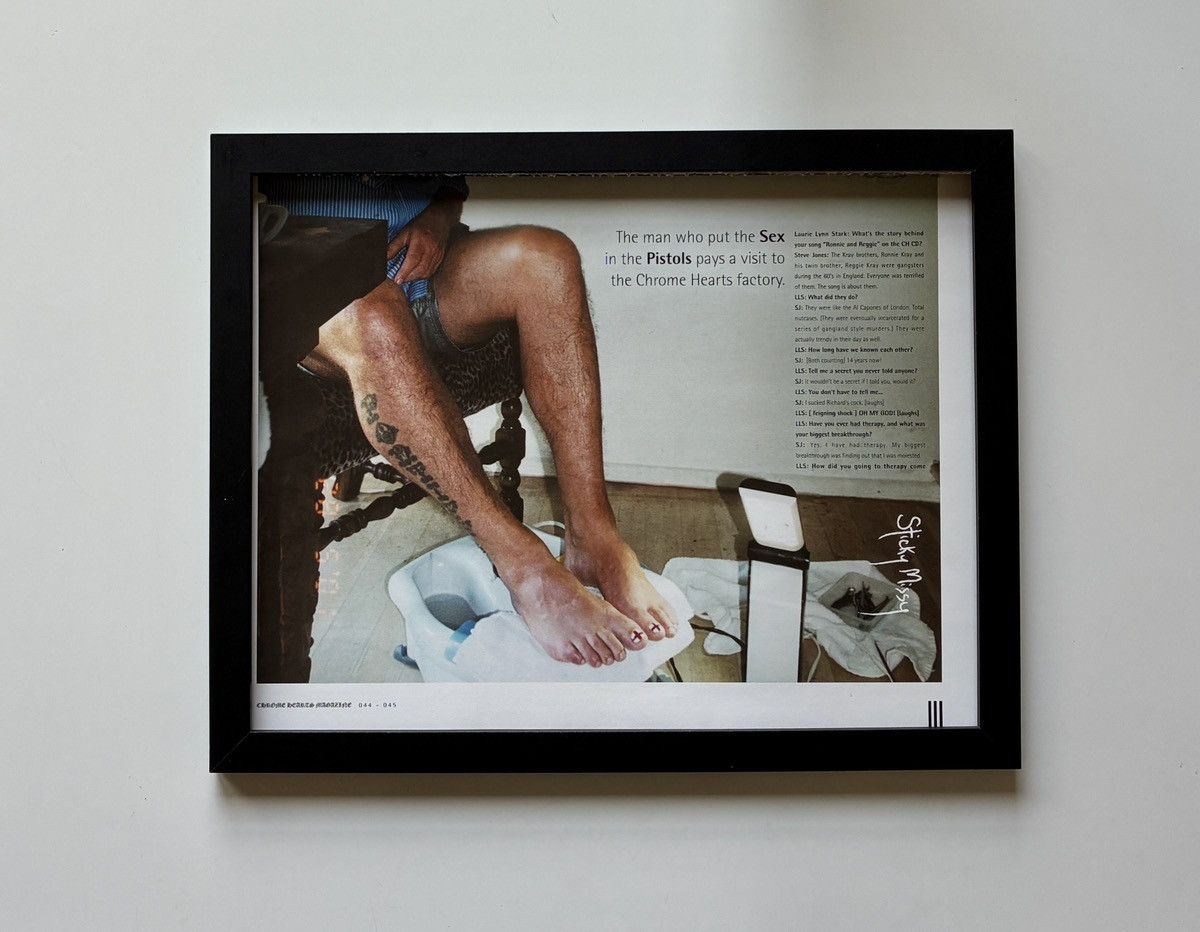 Chrome Hearts legs out photo Poster framed 9x11