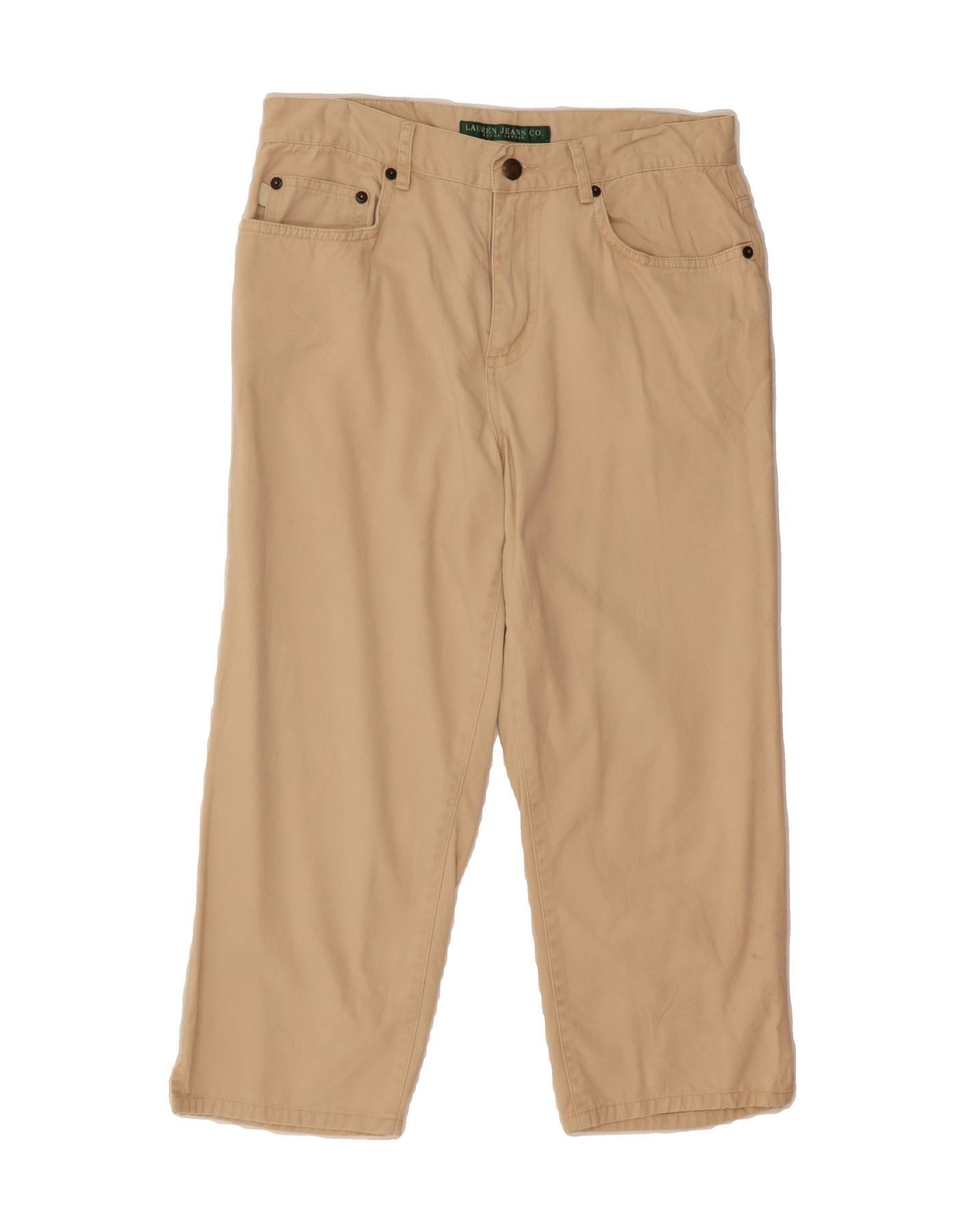 Ralph Lauren Womens Straight Capri Trousers US 6 Medium W29 L21 Beige Size 26" / US 2 / IT 38 - 1 Thumbnail
