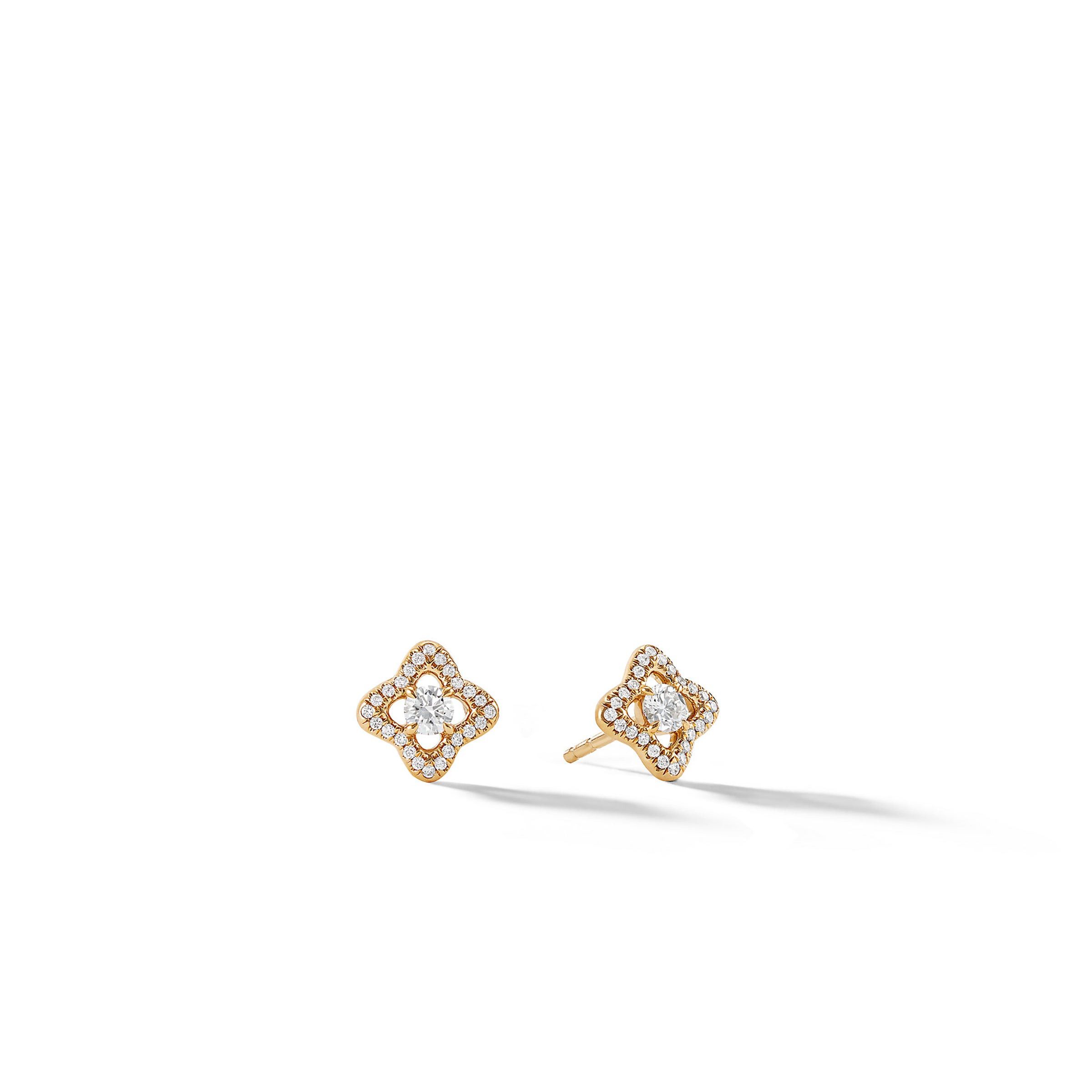 David Yurman o1w1db10525 E12368D Earrings in 18K Yellow Gold with Diamond Size ONE SIZE - 1 Thumbnail
