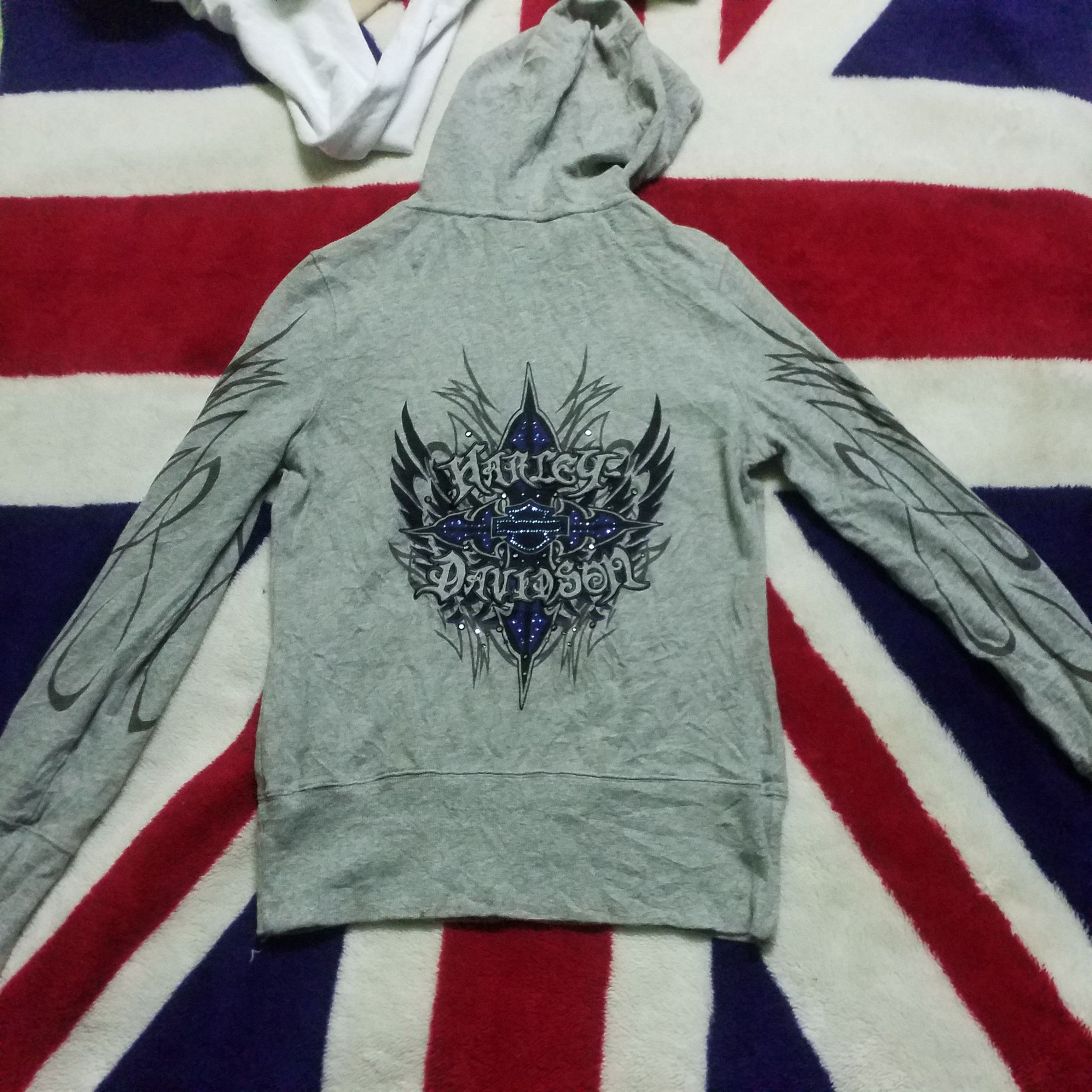 Harley Davidson × Vintage HARLEY DAVIDSON HOODIE FULL ZIPPER TATOO STYLE Size S / US 4 / IT 40 - 6 Thumbnail
