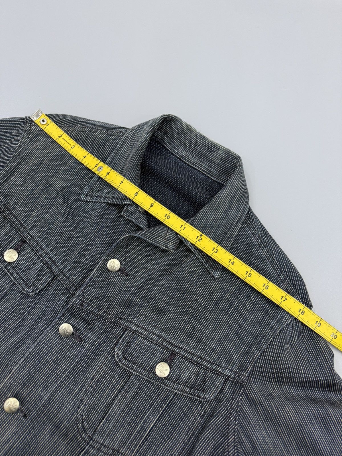 45rpm Vintage 45RPM Wabash Pinstripe Indigo Trucker Denim Jacket Size US M / EU 48-50 / 2 - 20 Thumbnail