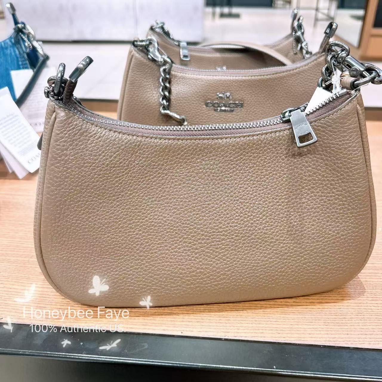 Coach NWT Coach Teri Shoulder Bag Gold/Chalk CV934 Size ONE SIZE - 4 Thumbnail