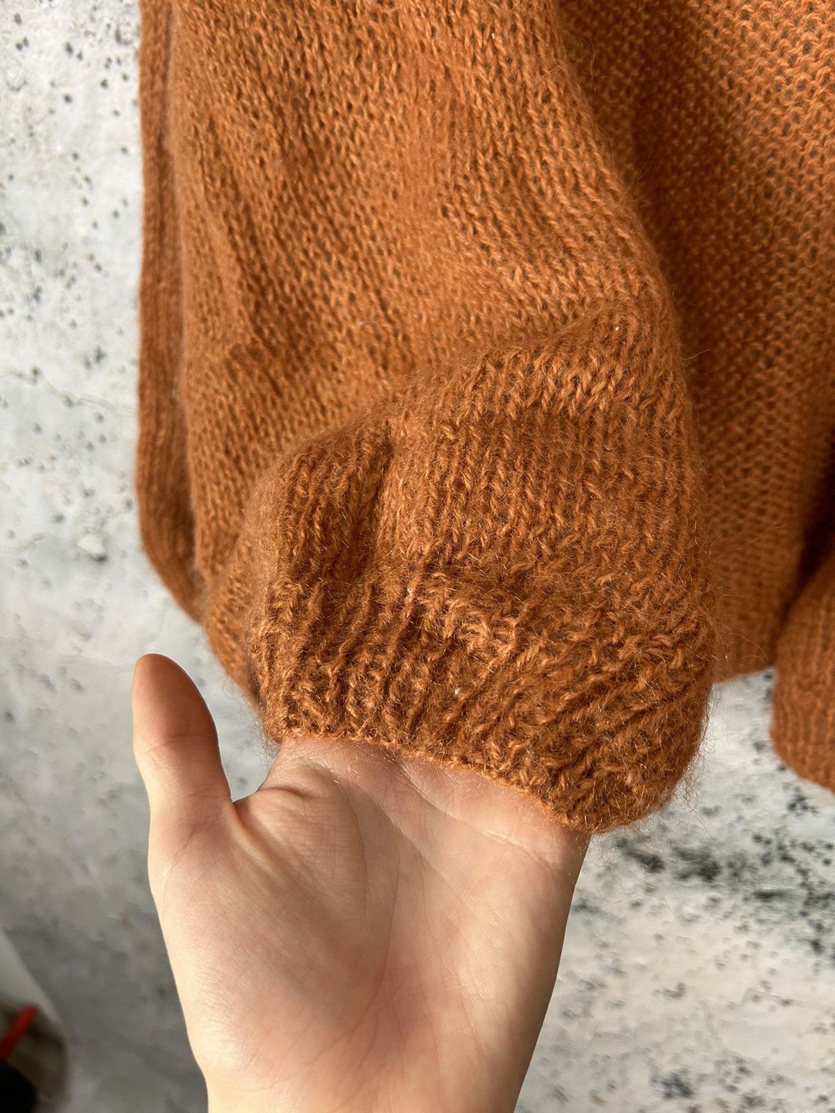 Vintage Vintage Mohair Avantgarde Cardigan Handmade Knit Sweater Size US L / EU 52-54 / 3 - 5 Thumbnail