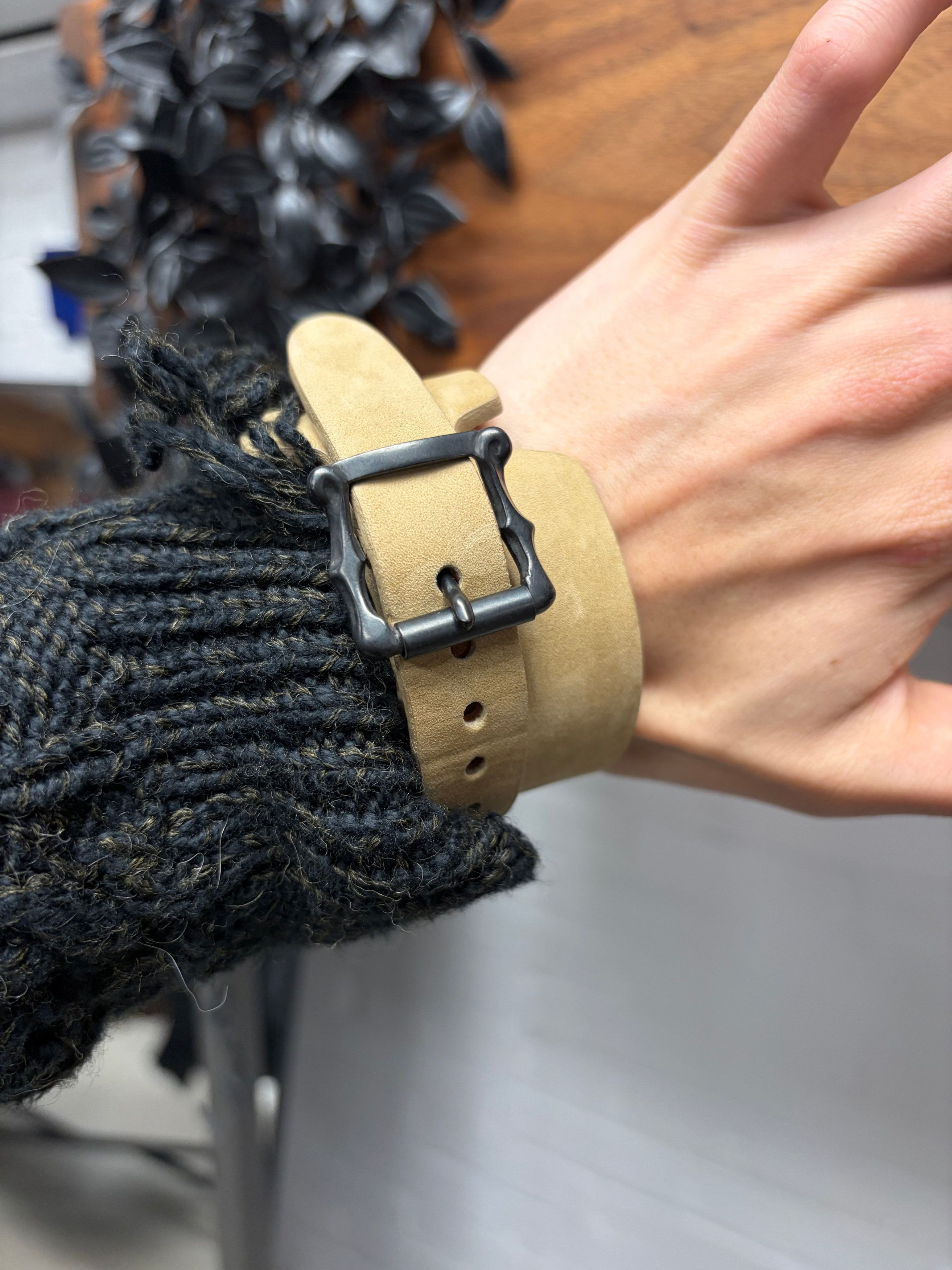 Number (N)ine Number Nine Takahiro Miyashita Leather Punk Cuff