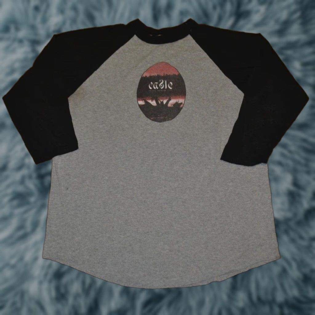Augusta Sportswear VINTAGE Augusta Sportswear T-Shirt 3/4 Sleeve Shirt XL Mens Gray Cable When Pigs Fly 2004 Rock Punk Band Sludge Graphic Tee Size US XL / EU 56 / 4 - 1 Thumbnail