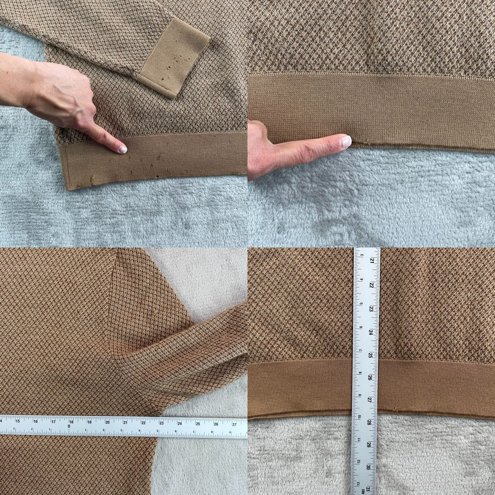 Ralph Lauren Purple Label Ralph Lauren Purple Label Sweater XL 100% Cashmere V-Neck Italy Tan Geometric Geometric Pattern Men Pullover Winter Localized: No N/A Size US XL / EU 56 / 4 - 8 Thumbnail