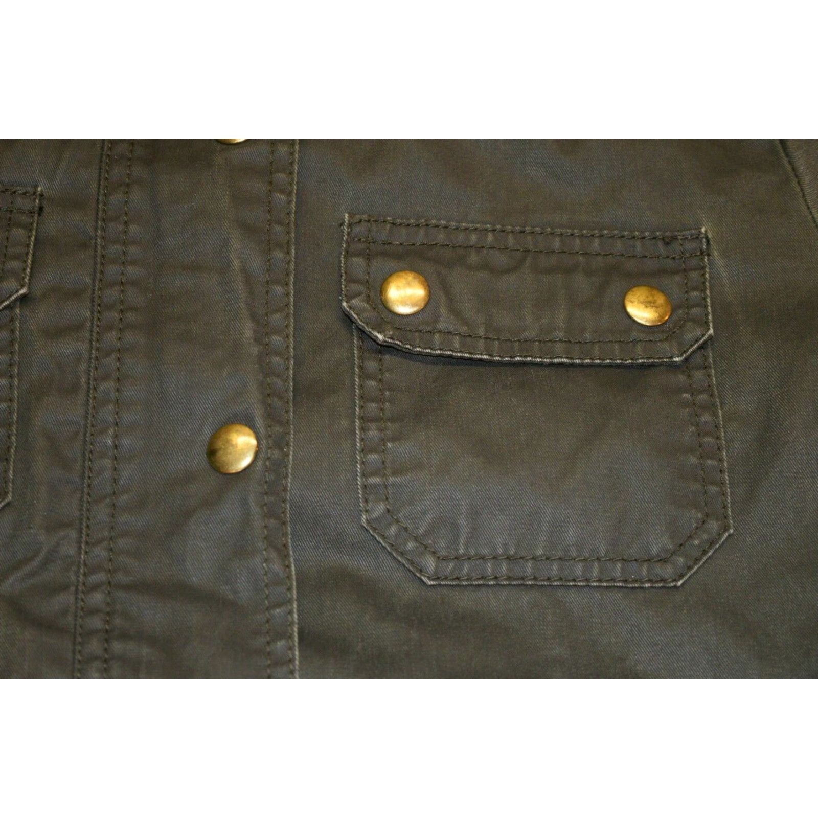 J.Crew J.CREW Downtown Field Jacket Coat S Olive Waxed Relaxed Boyfriend Womens Jacket Size S / US 4 / IT 40 - 4 Thumbnail