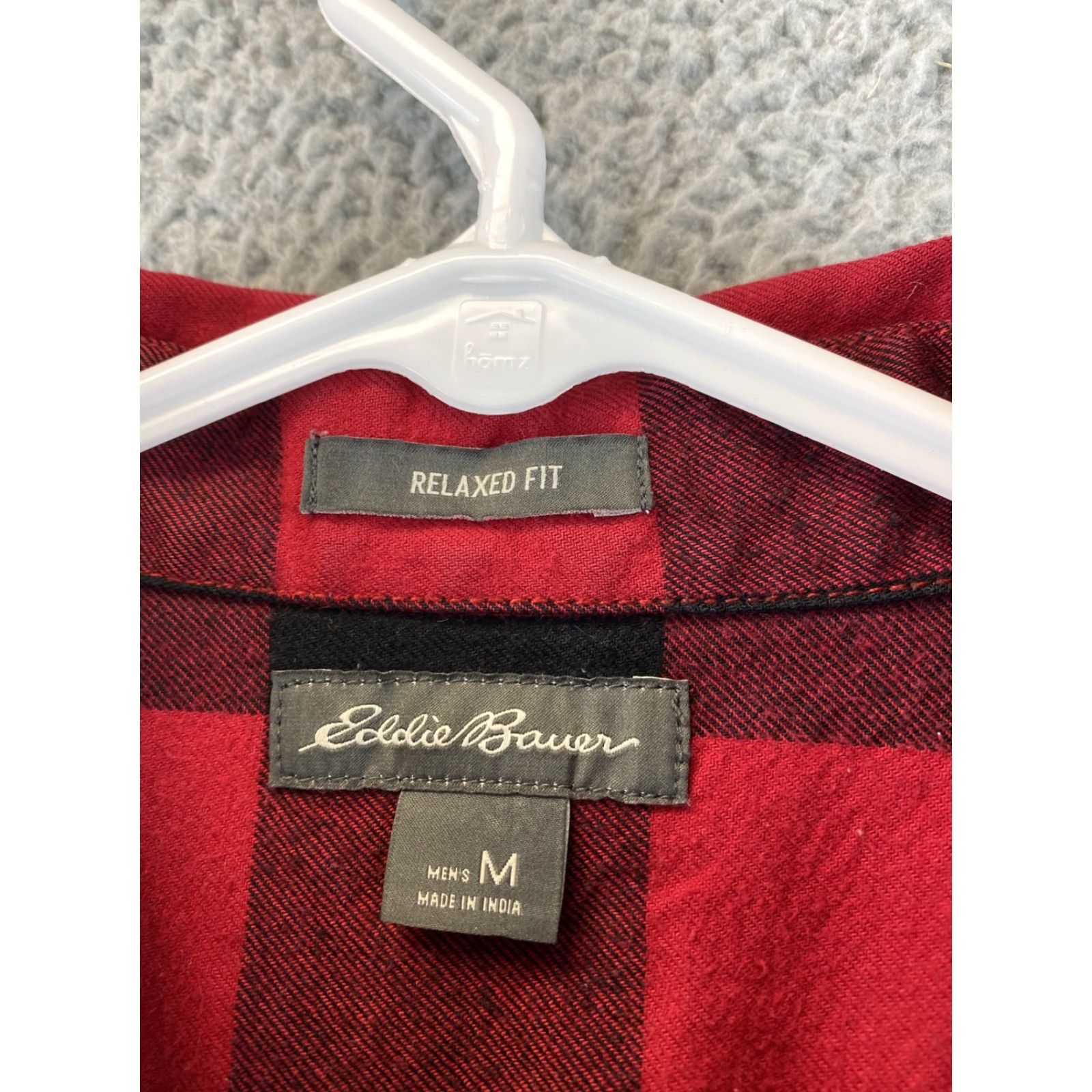 Eddie Bauer VINTAGE? Wait: It's Not Vintage. So: Eddie Bauer Plaid Shirt Slim Fit M Red Black 100% Cotton Button-Up Long Sleeve Unisex Adults Casual Shirt 79-4 Size US M / EU 48-50 / 2 - 4 Thumbnail