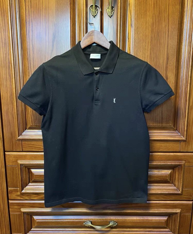 Yves Saint Laurent Saint Laurent 17ss YSL white label polo shirt half sleeve Size US M / EU 48-50 / 2 - 1 Thumbnail
