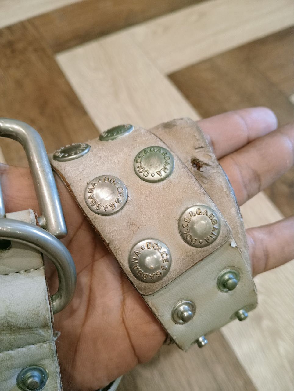 Dolce & Gabbana VINTAGE DOLCE & GABBANA VINTAGE BUTTONS LEATHER BELT Size ONE SIZE - 4 Thumbnail