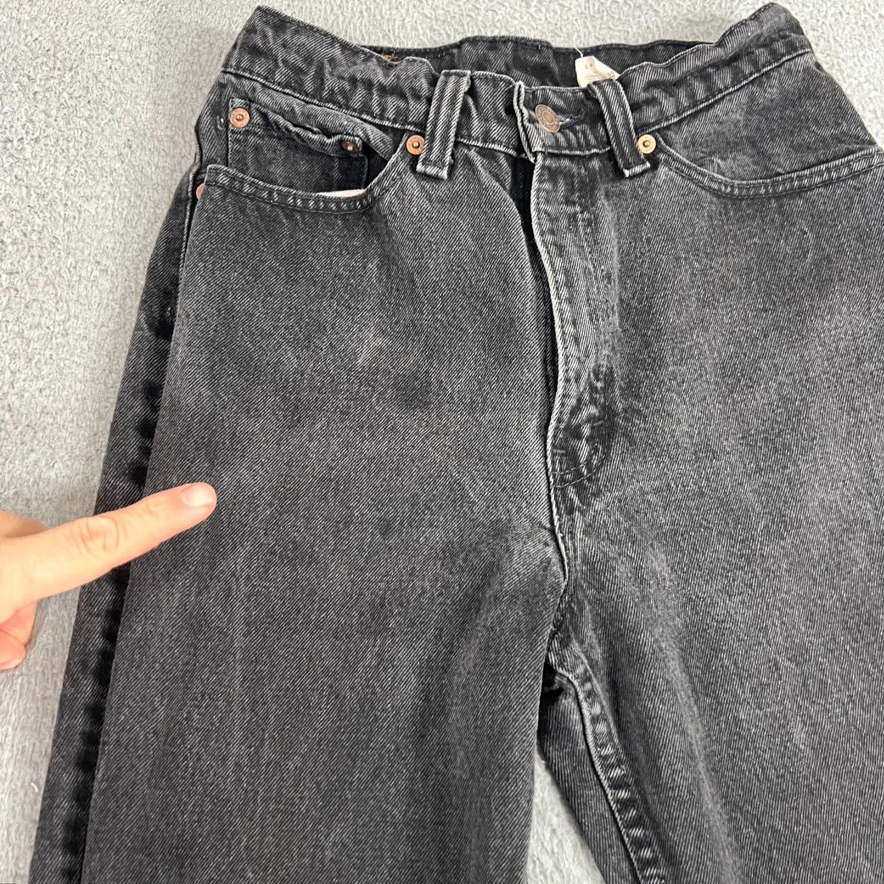 Levi's VINTAGE Levi’s Jeans 512 Womens Juniors 9 Black Tapered Slim Fit USA 90s Mom Grunge Retro 90s Mens Women Girls Size 30" / US 8 / IT 44 - 4 Thumbnail