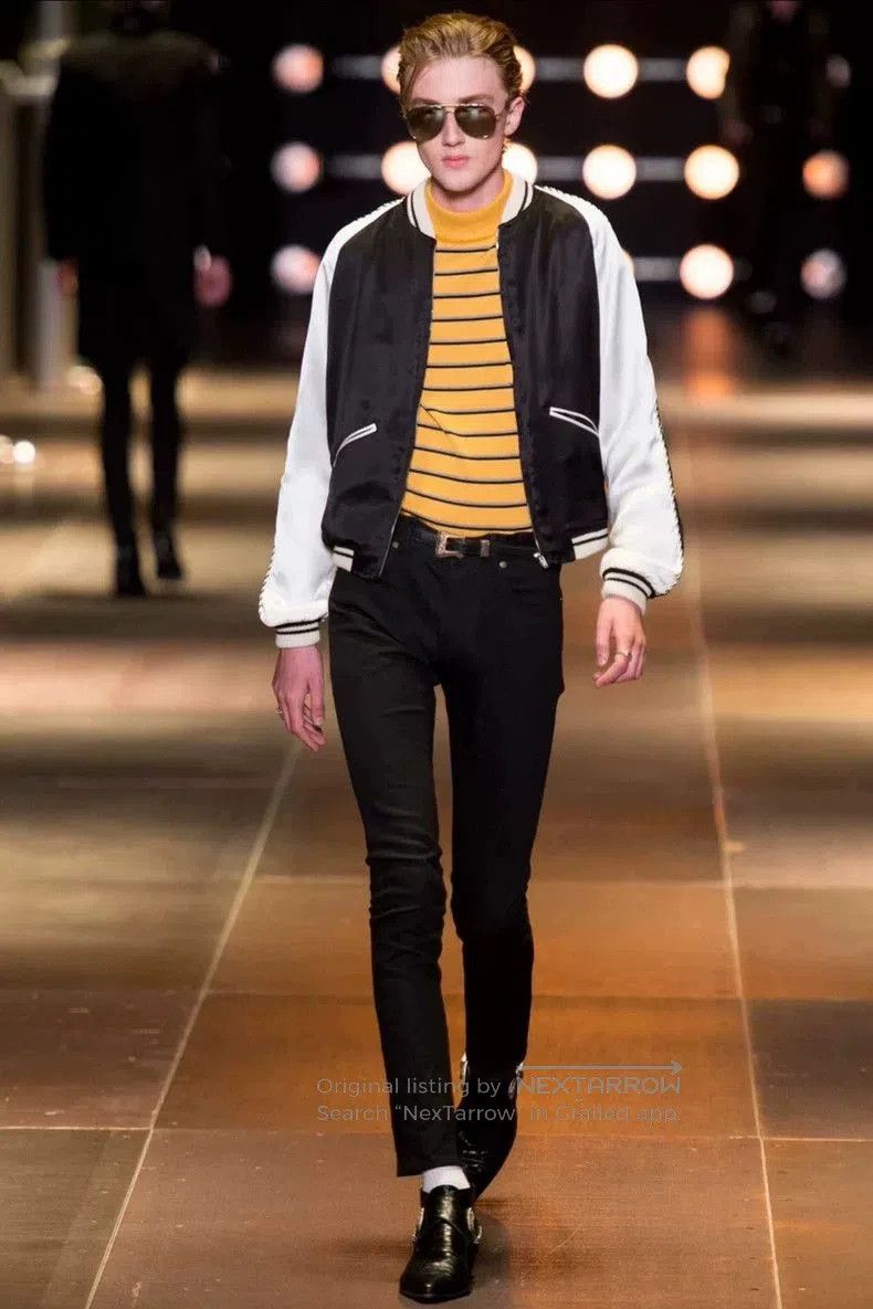 Yves Saint Laurent Saint Laurent Black and White Silk Jacket. Size US XL / EU 56 / 4 - 8 Thumbnail