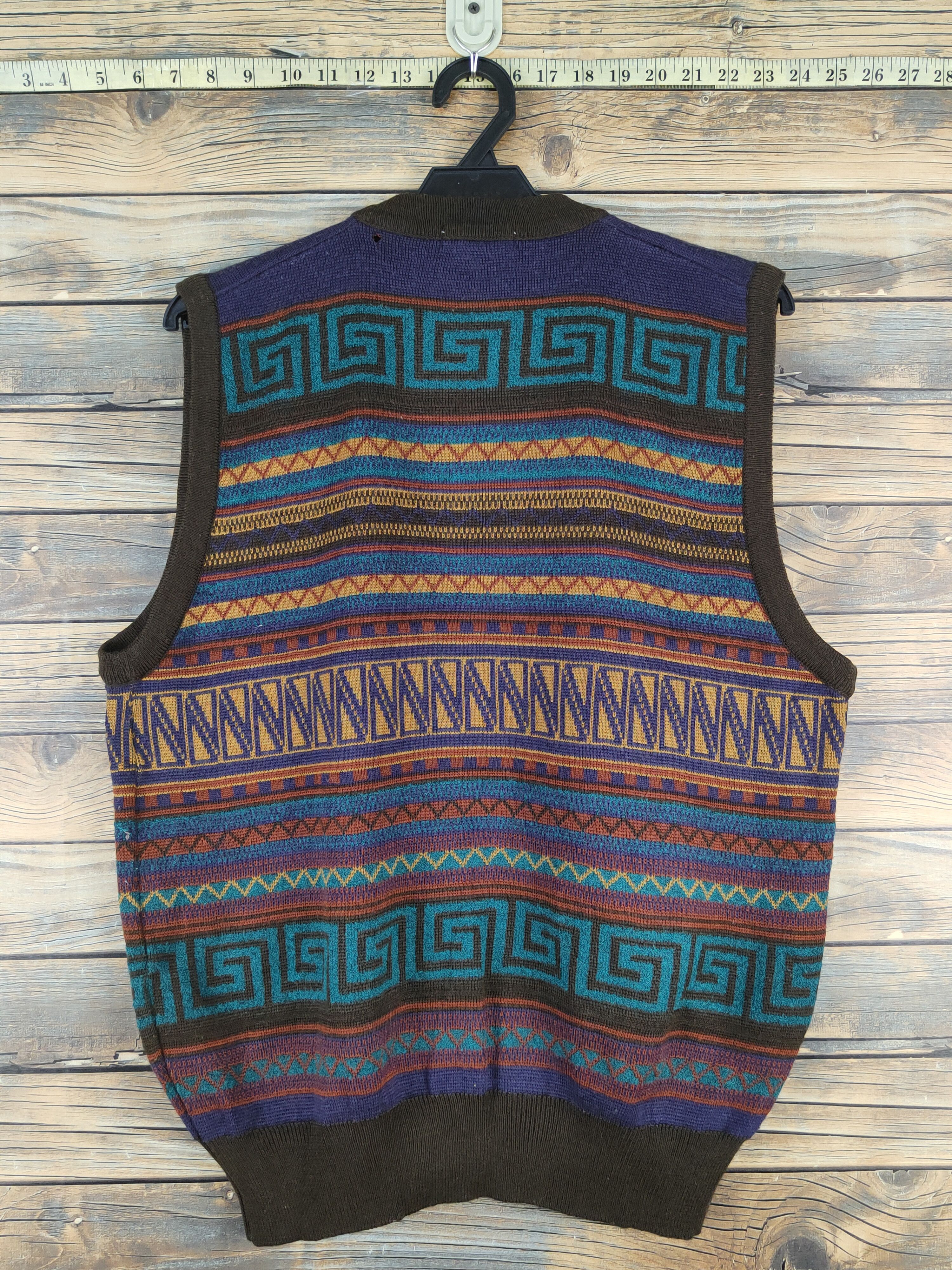 Homespun Knitwear Cotedazur Dark Brown Vest knitwear #W1230 Size US M / EU 48-50 / 2 - 9 Thumbnail