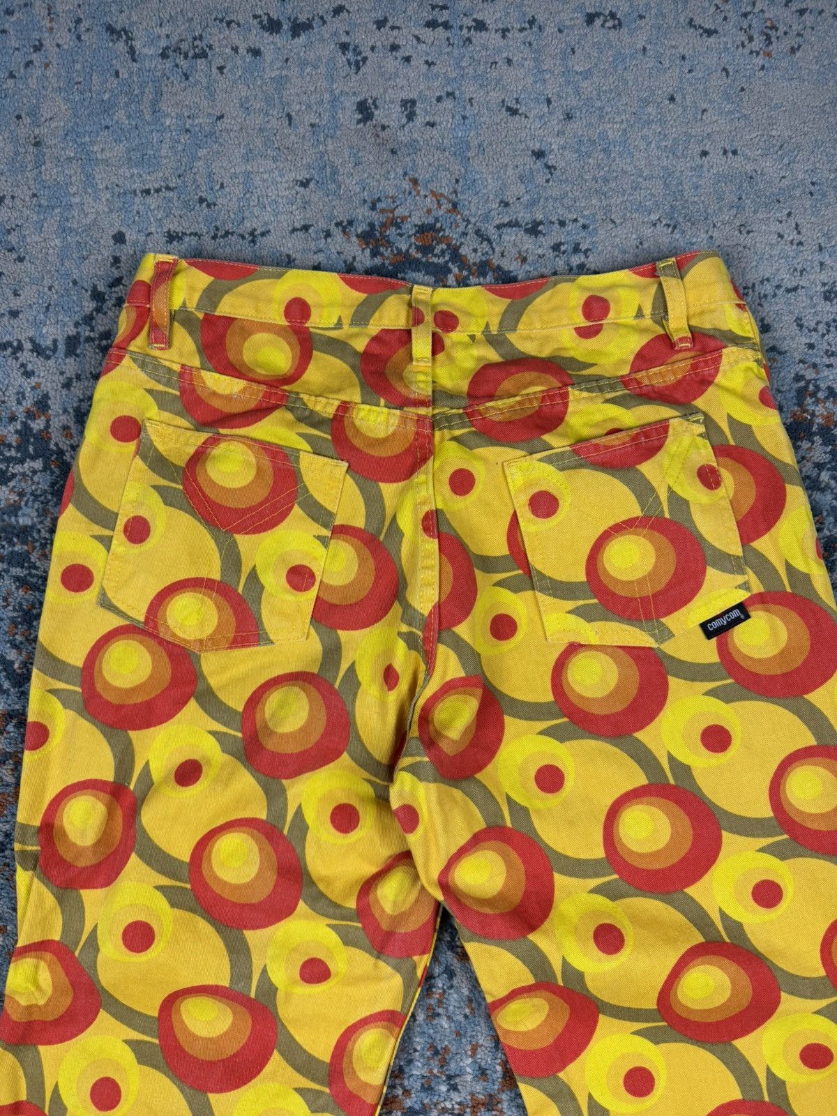 Japanese Brand × Vintage Vintage y2k Crazy patterned extremely flared pants 70s style Size US 31 - 10 Thumbnail