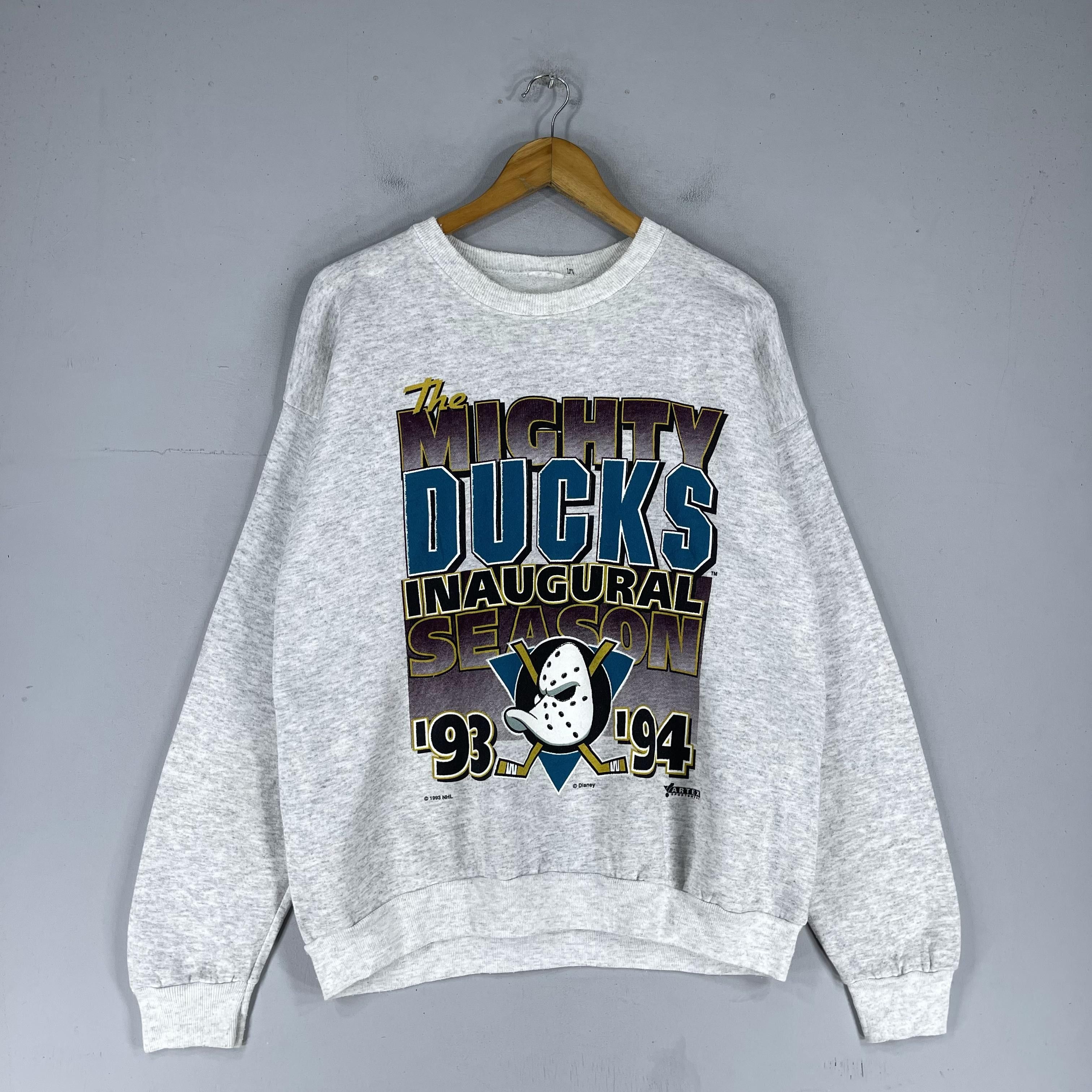 NHL × Vintage Vintage MIGHTY DUCKS Inaugural Season Nhl Sweatshirt Size US L / EU 52-54 / 3 - 5 Thumbnail