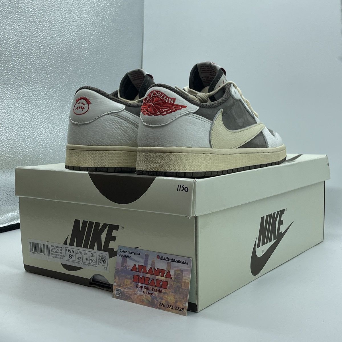 Nike Travis Scott Air Jordan 1 low reverse mocha Size US 8.5 / EU 41-42 - 5 Thumbnail