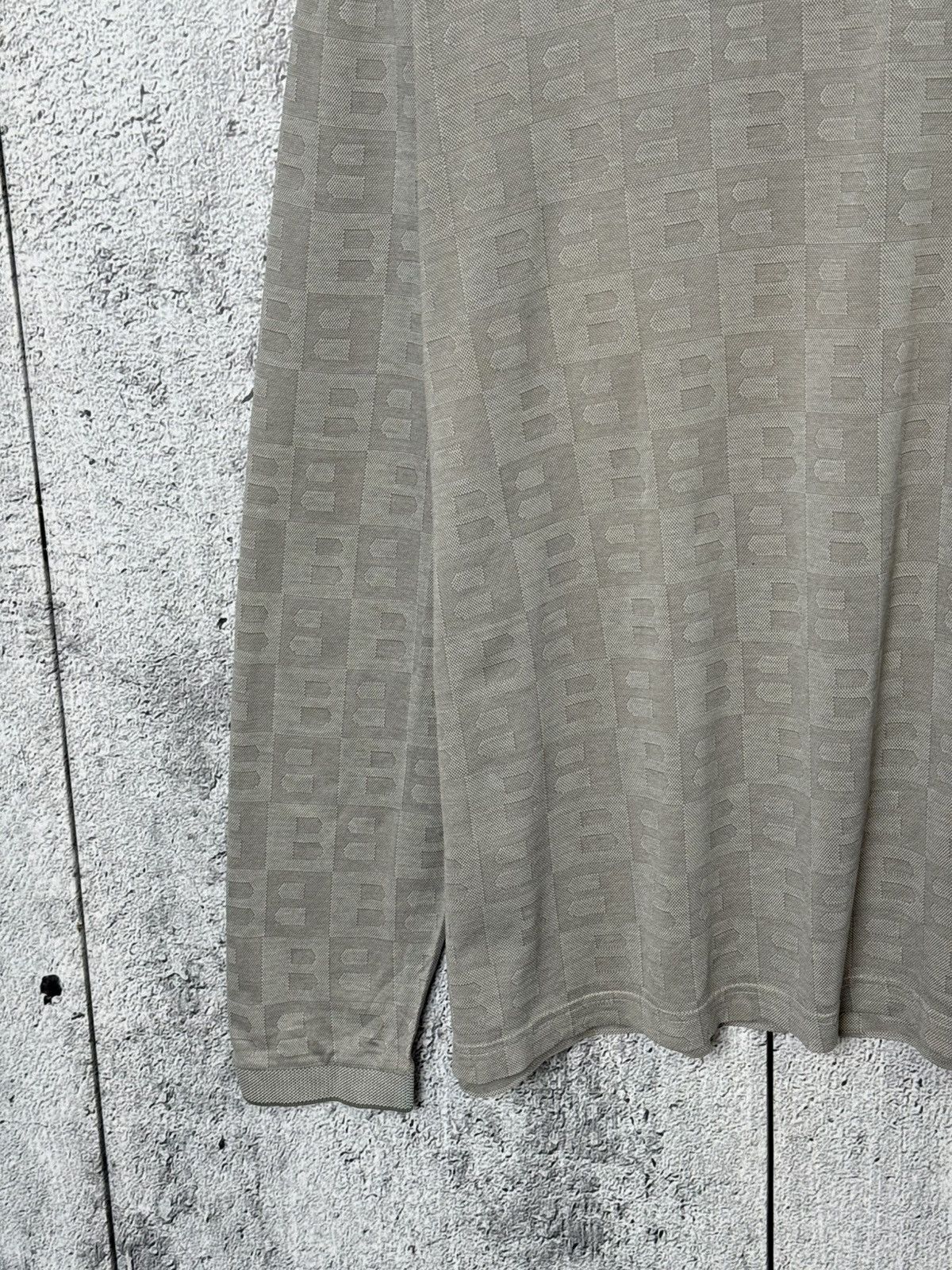Bally Bally Monogram Long Sleeve Polo Shirt Gray Cotton Italy Size US XL / EU 56 / 4 - 10 Thumbnail