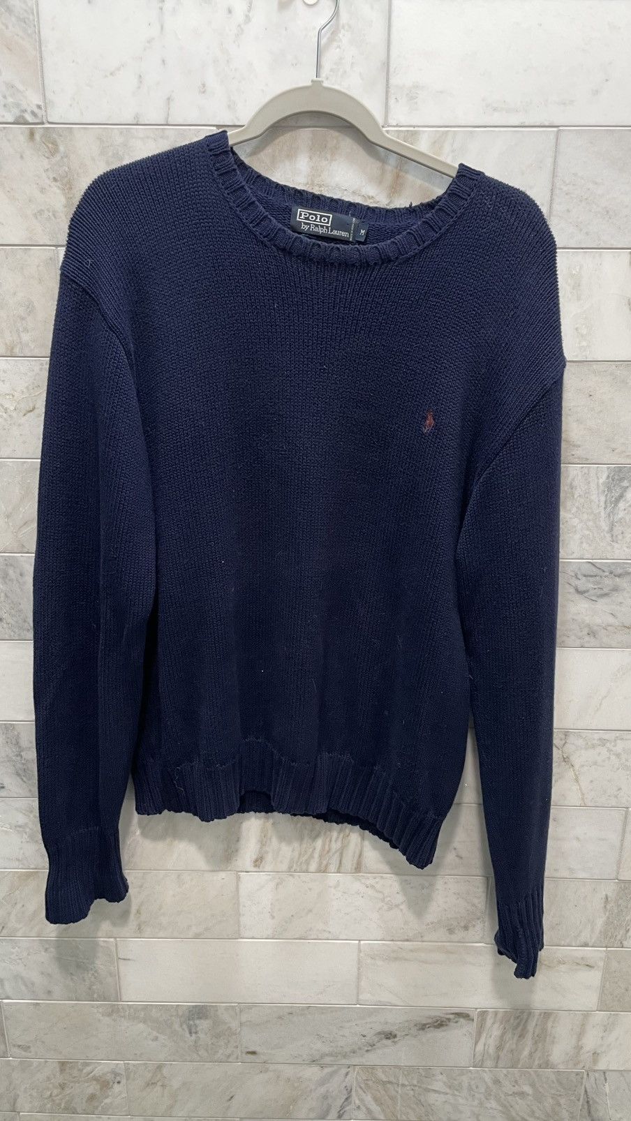 Polo Ralph Lauren Knitted Navy blue sweater by Polo Ralph Lauren Size US M / EU 48-50 / 2 - 1 Thumbnail