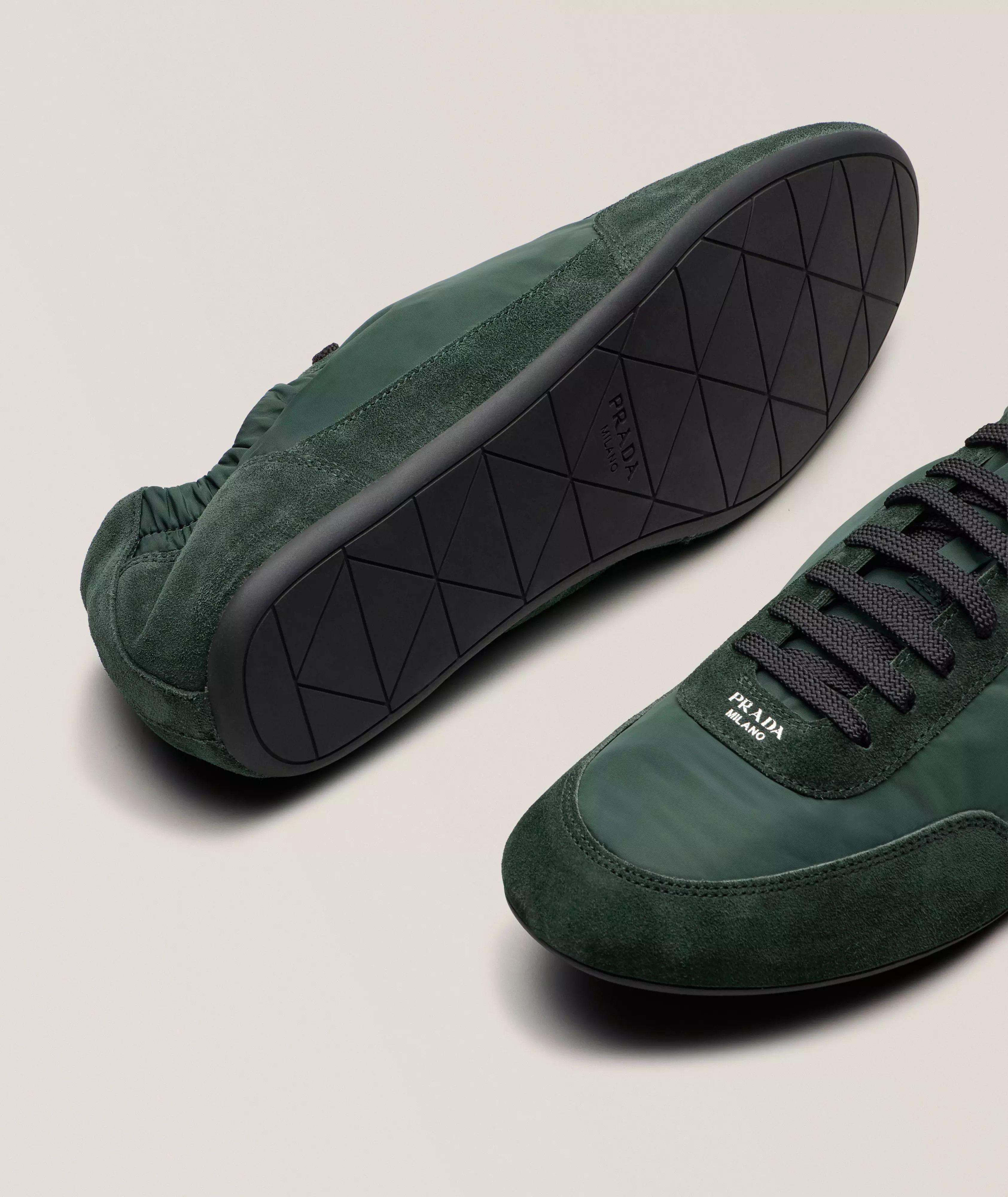 Prada o1w1db10526 Collapse Re-Nylon Suede Elasticized Sneakers Size US 10 / EU 43 - 3 Thumbnail