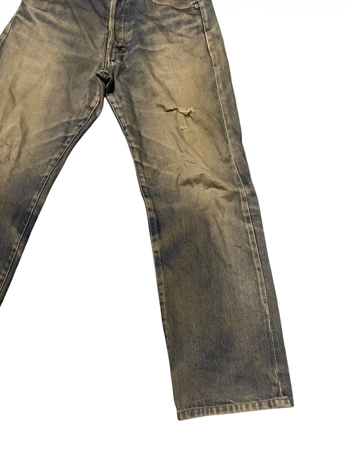 Yohji Yamamoto Distressed Denim Ined By Yohji Yamamoto Denim Pant Size US 30 / EU 46 - 3 Thumbnail