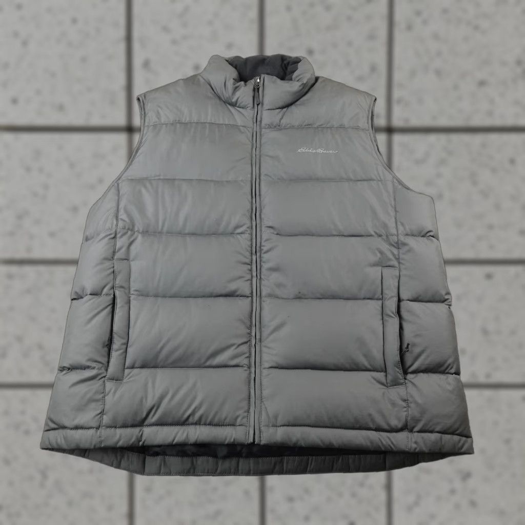 Eddie Bauer VINTAGE Eddie Bauer Vest Mens L Gray EB650 Down Puffer Quilted Insulated Full Zip Hiking Size US L / EU 52-54 / 3 - 1 Thumbnail
