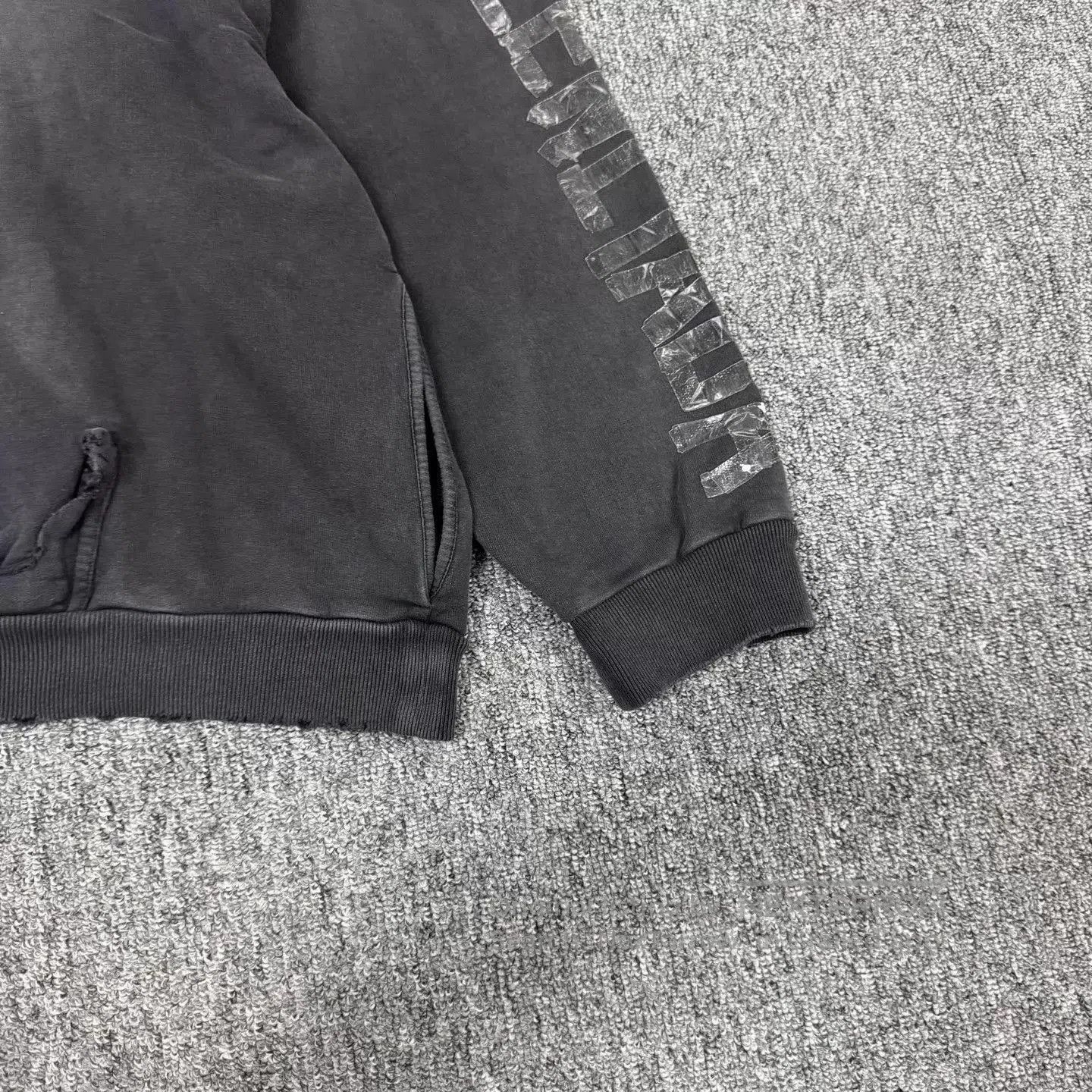 Balenciaga Black Oversized Hoodie with Logo and Side Graphics. Size US M / EU 48-50 / 2 - 3 Thumbnail