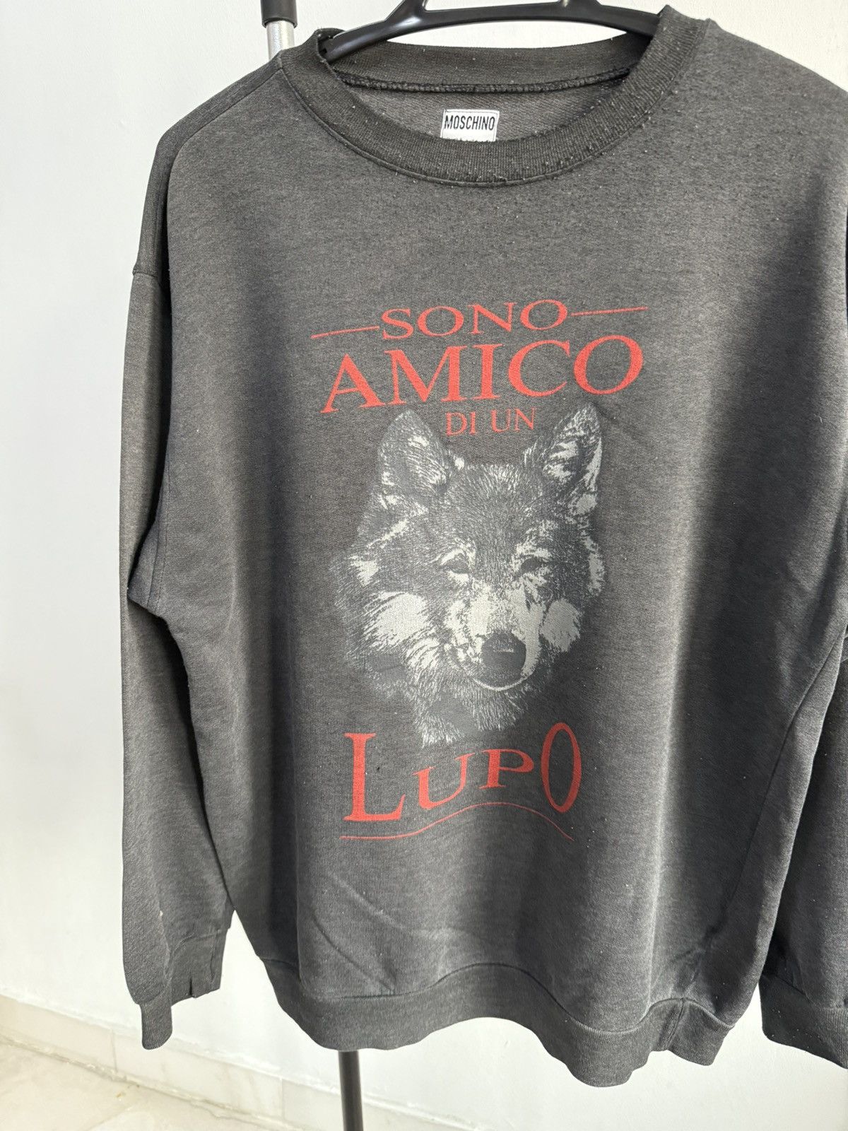Moschino Moschino "Sono Amico Di Un Lupo" graphic sweatshirt Size US L / EU 52-54 / 3 - 4 Thumbnail