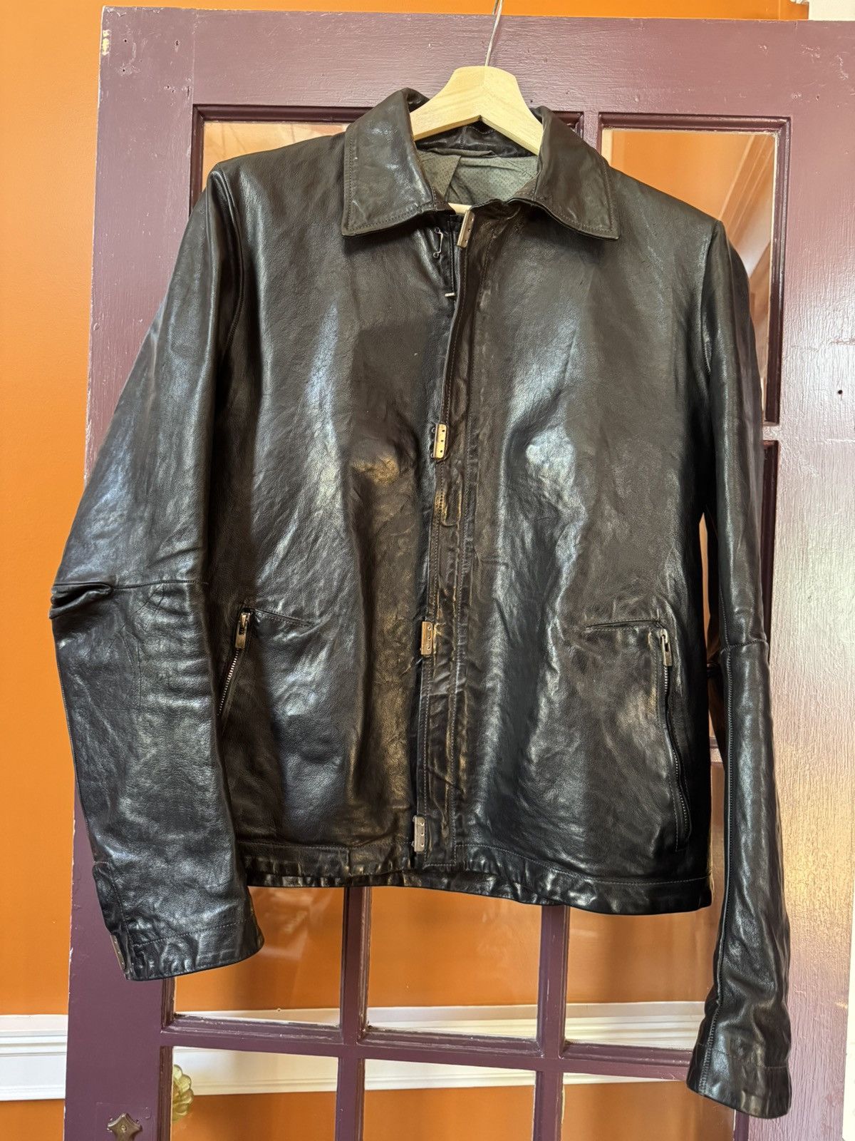 Carol Christian Poell CCP Size 54 Object Dyed Scarstitched Bison