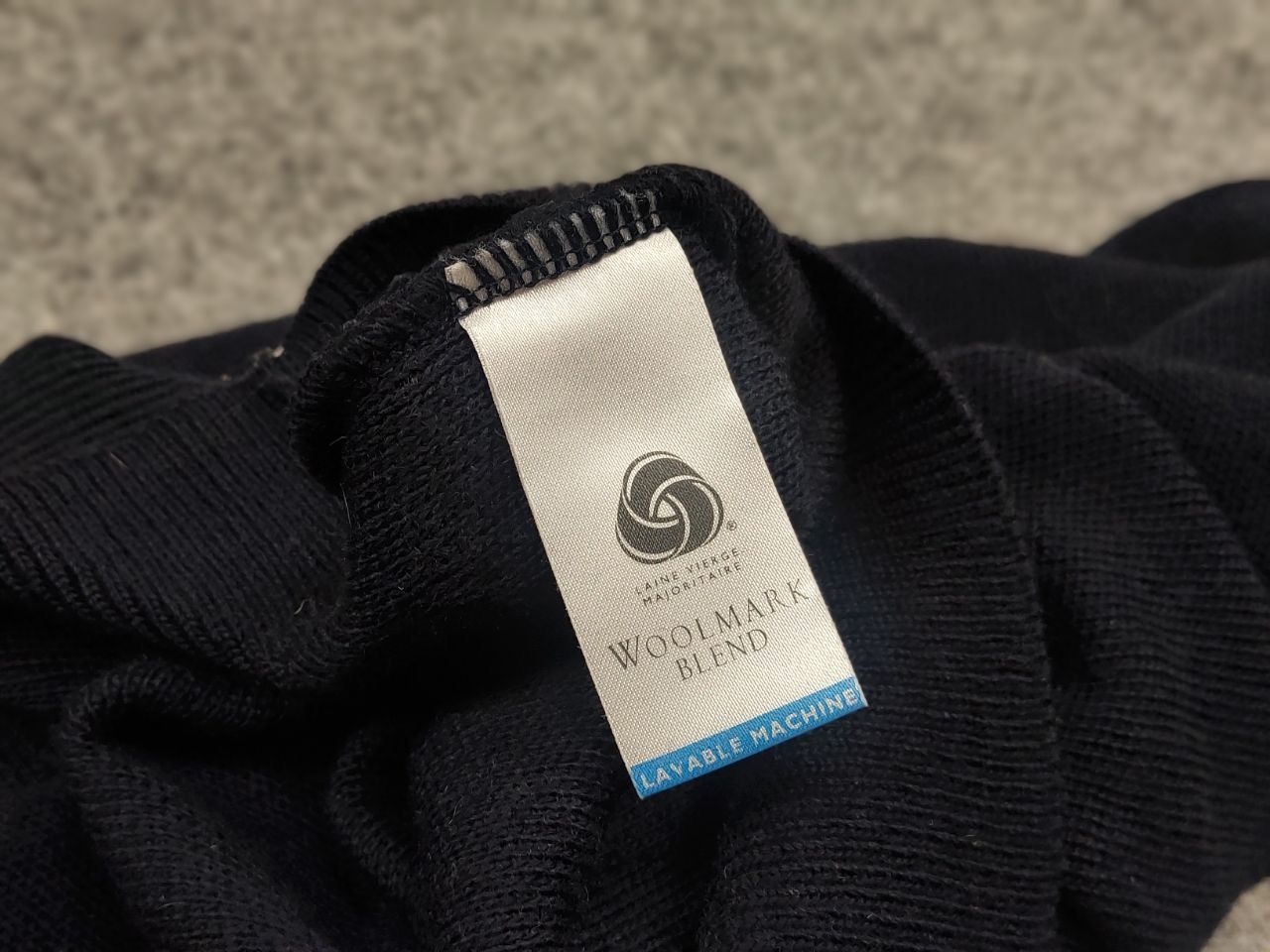 Lacoste Vintage 90's Lacoste Navy Blue Wool Crew Chek Sweater Size US XL / EU 56 / 4 - 19 Thumbnail