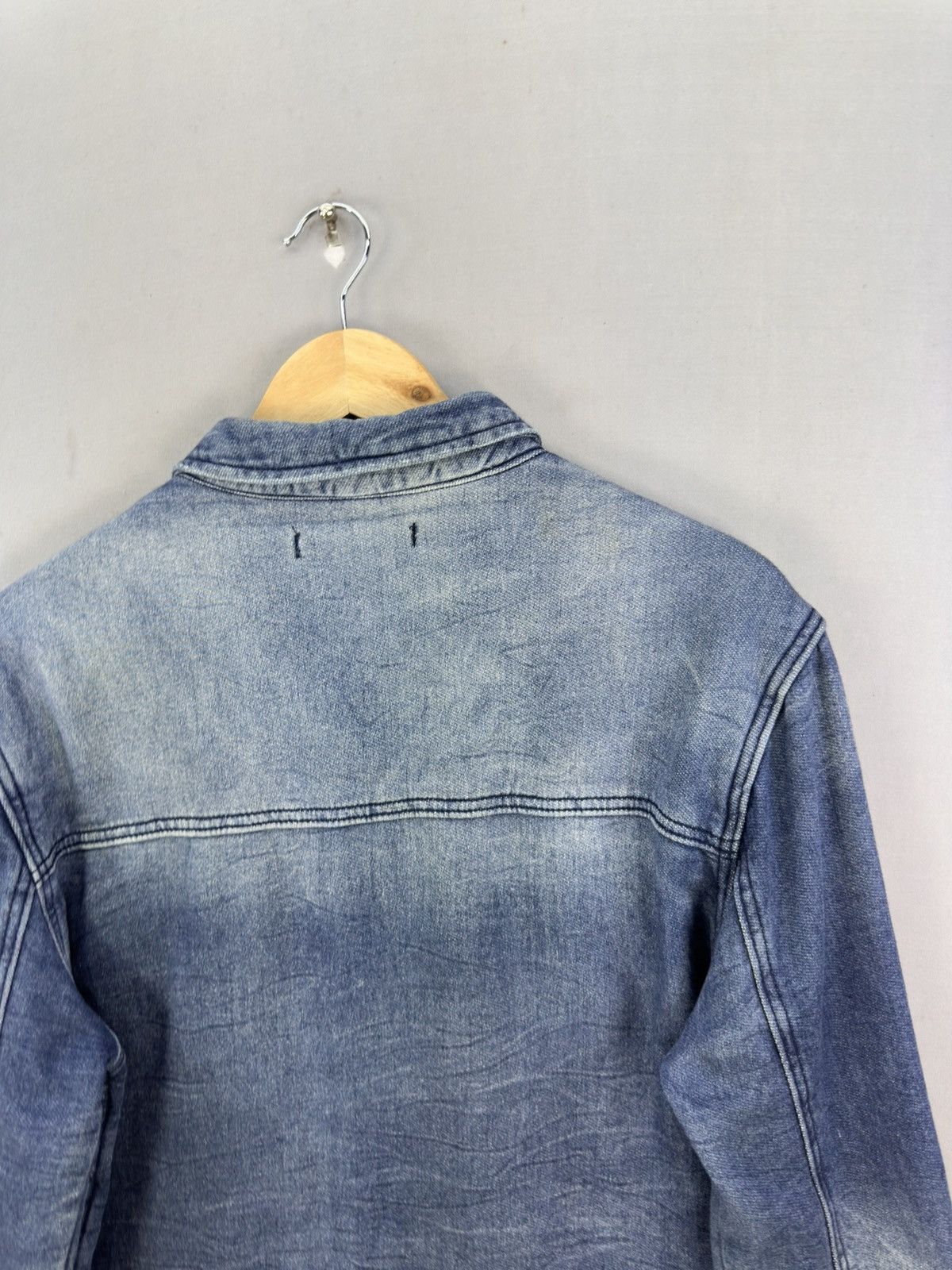 Japanese Brand Azul by Moussy Distressed Flannel Workwear Shirt Size US L / EU 52-54 / 3 - 5 Thumbnail