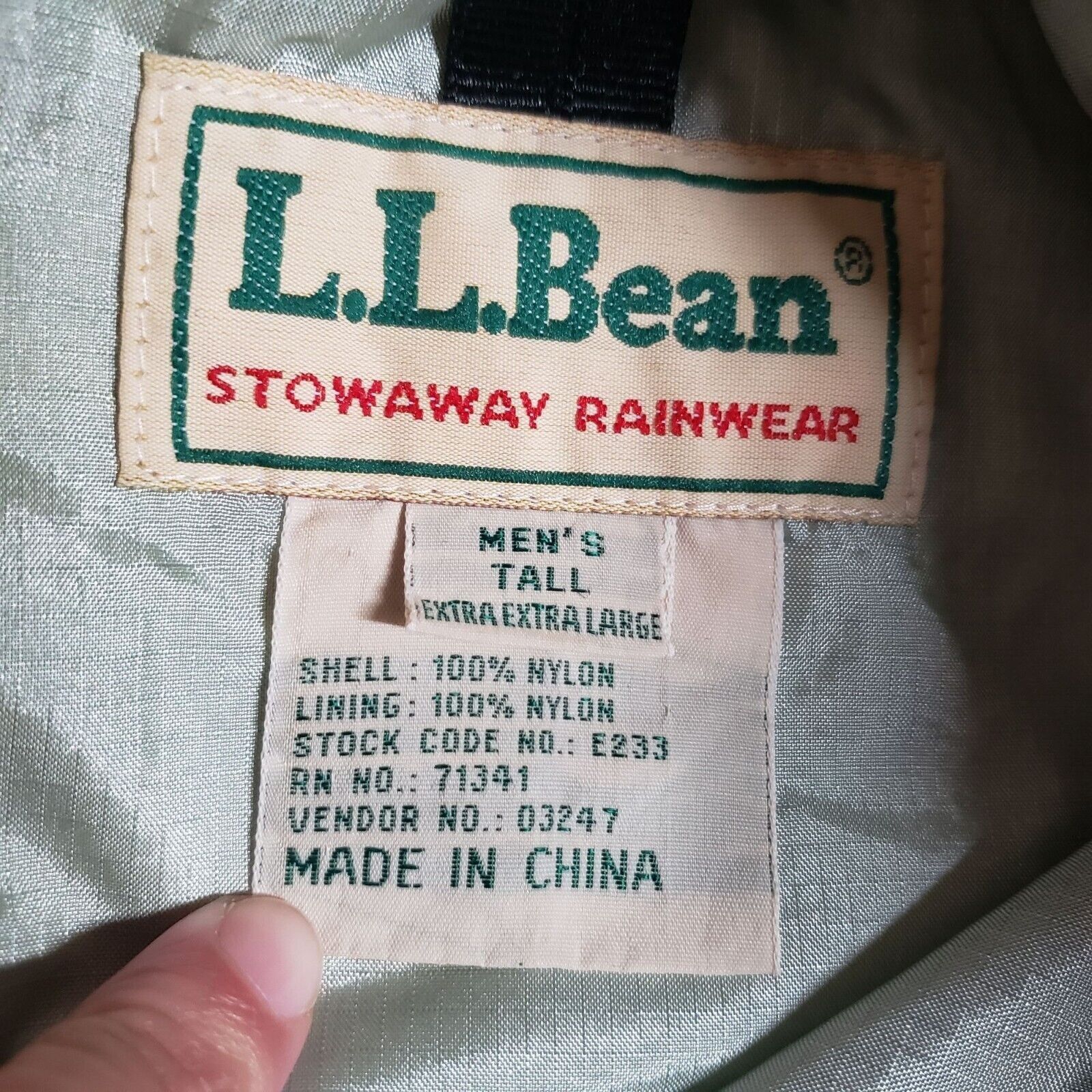 L.L. Bean Vintage LL Bean Stowaway Rainwear Pants Mens Size XXL Tall Size US 36 / EU 52 - 5 Thumbnail
