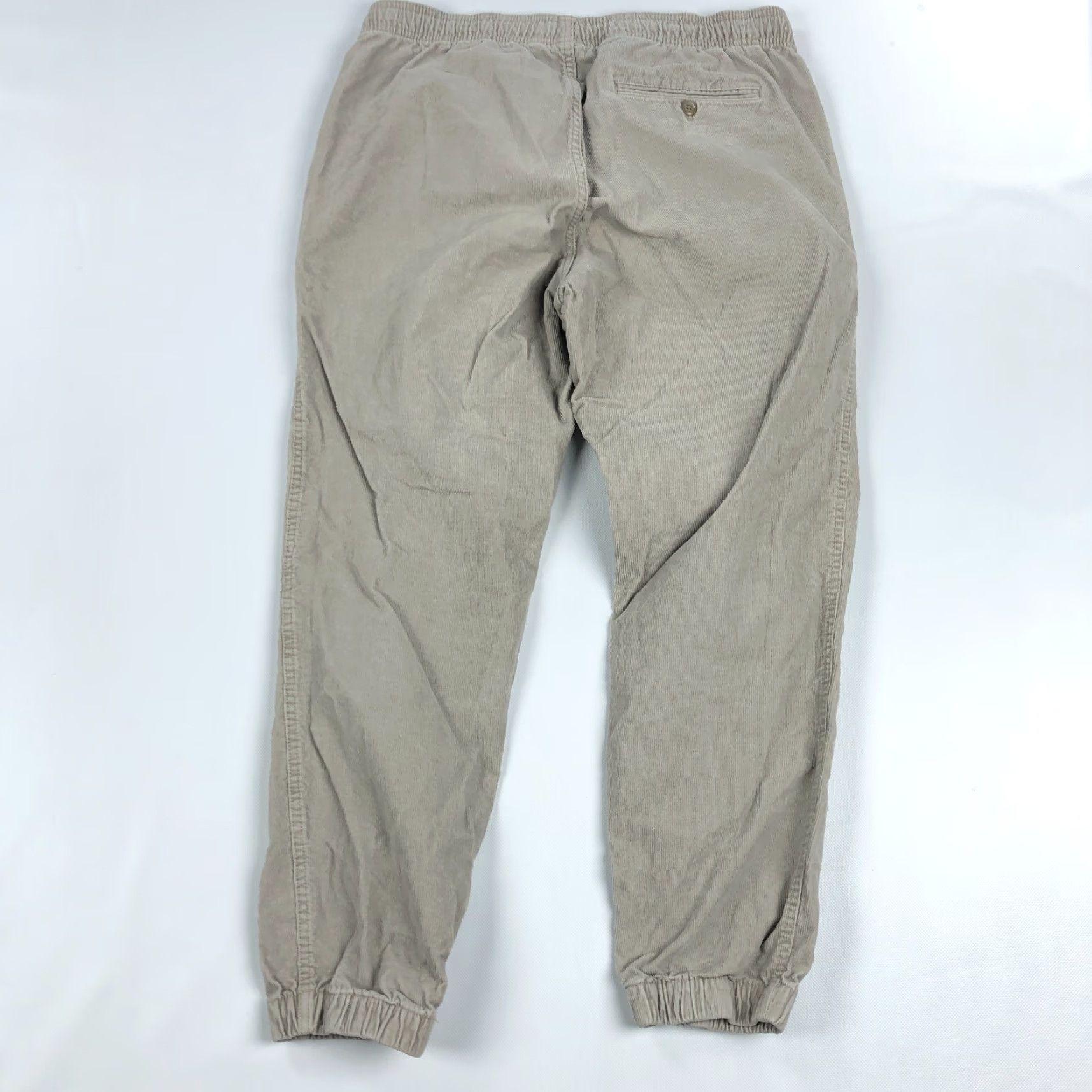 Gap GAP Khakis Corduroy Jogger Pants Mens Large 34x27 Beige Elastic Waist Corduroy Jeans Pants Mens L Beige Jogger Regular Fit Size US 33 - 2 Thumbnail
