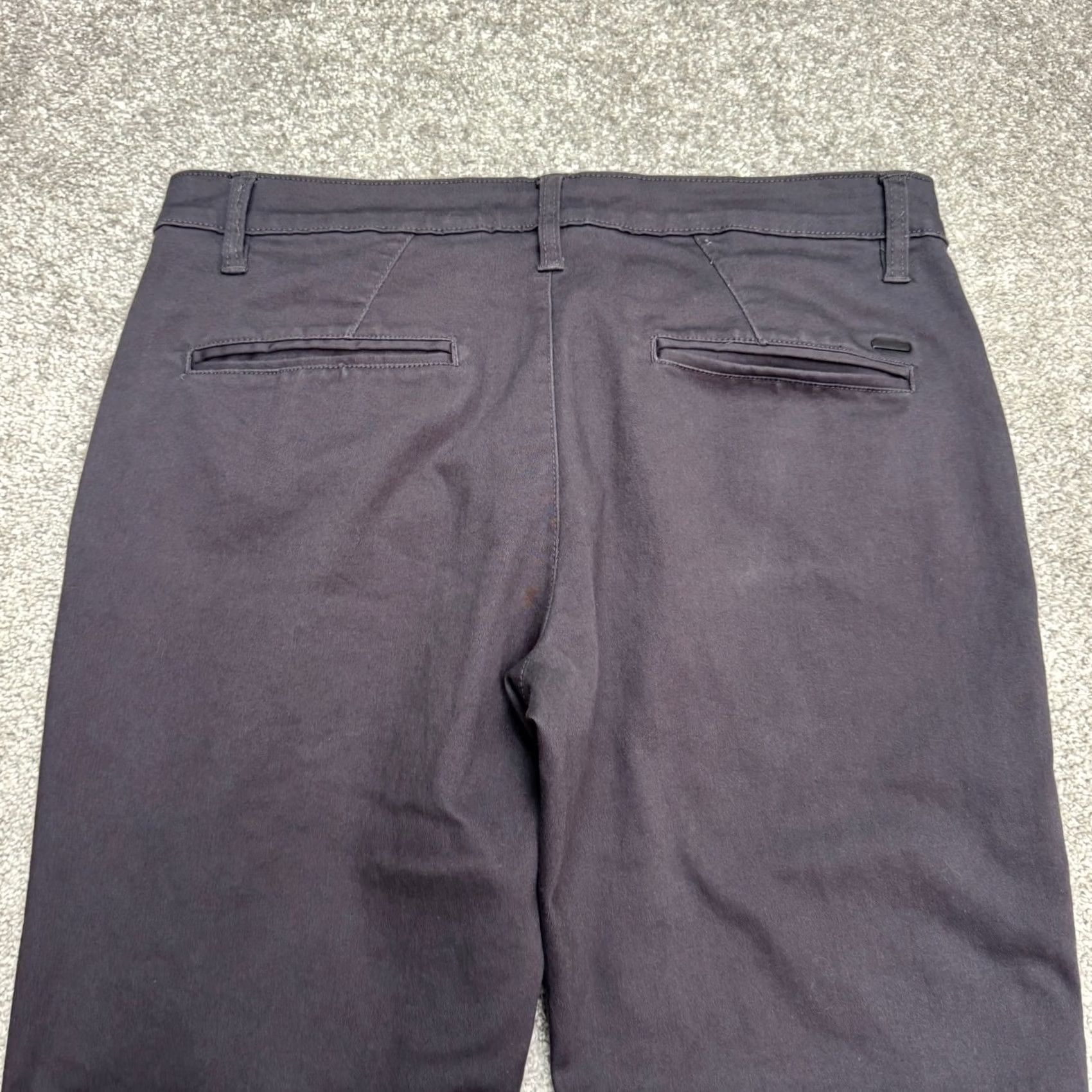 Vintage G Fried-Denim Slim Chino Pants Mens 34x30 Gray Straight Leg Denim Front Flat Front Casual Workwear Size US 34 / EU 50 - 5 Thumbnail