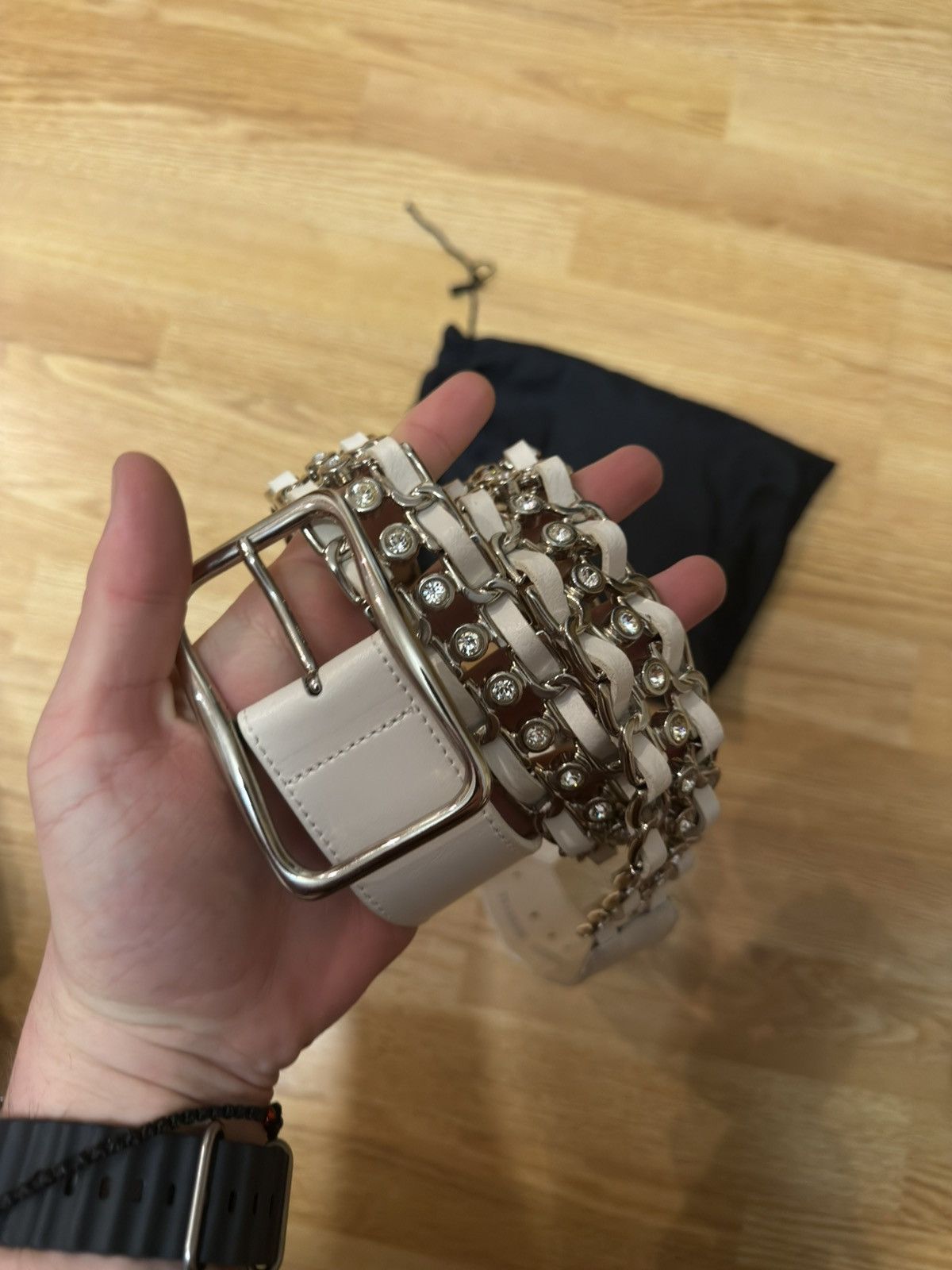 Vintage RoccoBarocco Vintage Chain Leather Belt Size ONE SIZE - 2 Thumbnail
