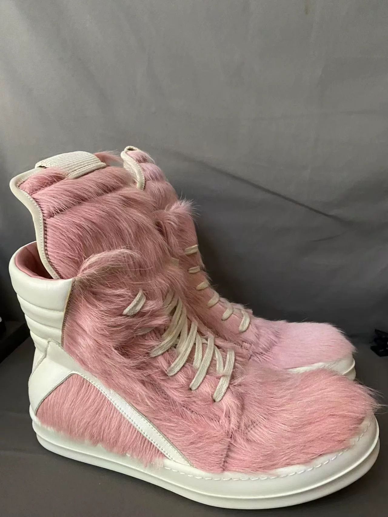 Rick Owens Rick Owens Pink Hitop Sneakers 42 Men Size US 9 / EU 42 - 1 Thumbnail