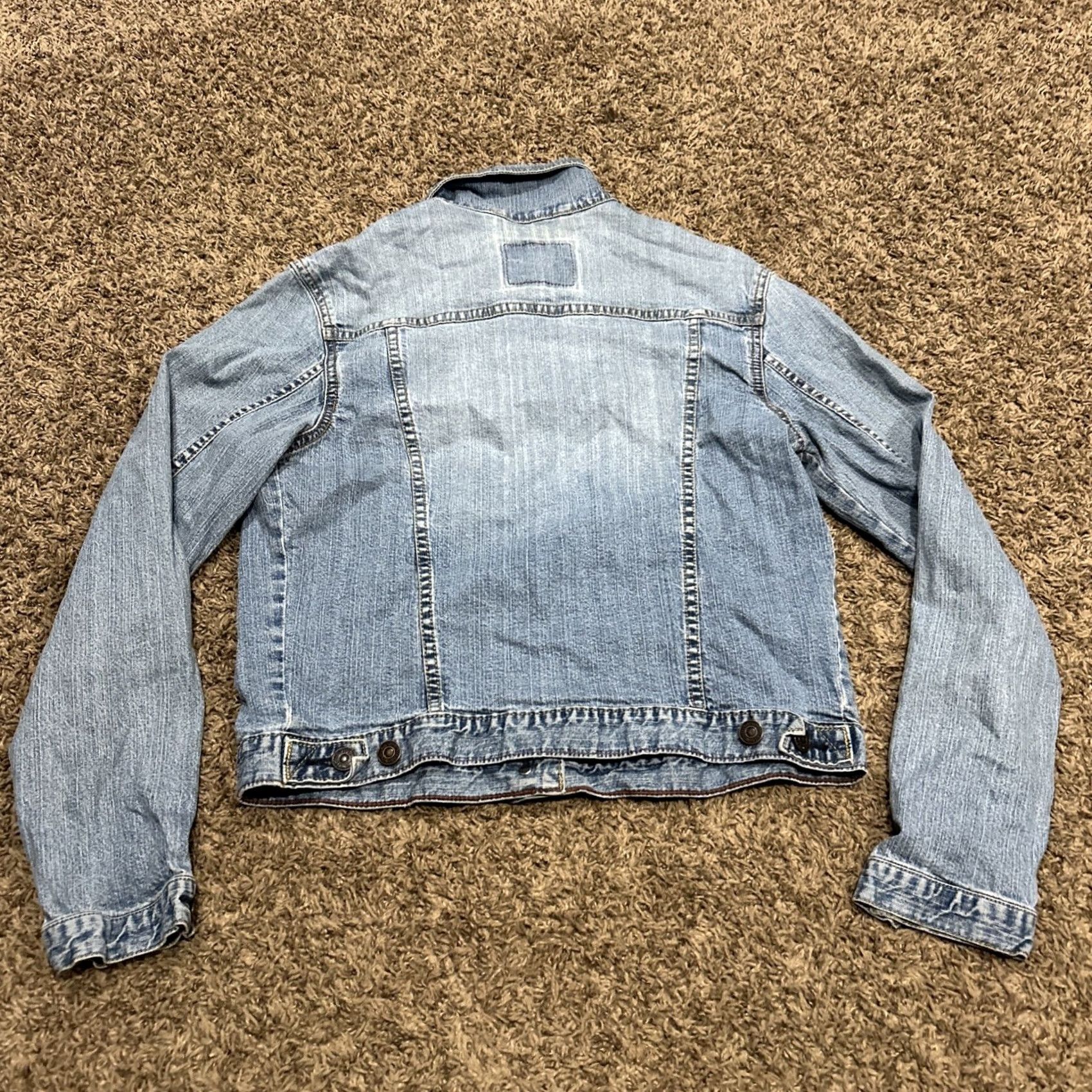 Vintage Levi Strauss Signature Denim Jacket Womens Trucker S Blue Short Long Sleeve Button Casual Classic P Size 28" / US 6 / IT 42 - 3 Thumbnail