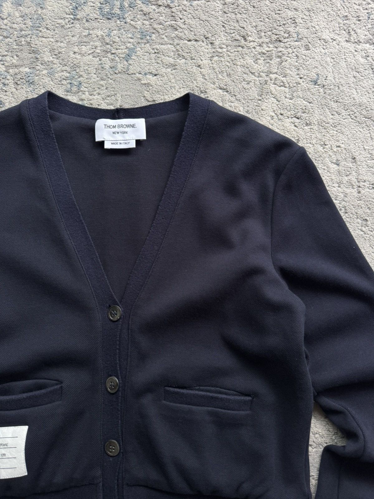 Thom Browne Thom Browne Womens Cotton Navy Cardigan Size 3 Made in Italy Size M / US 6-8 / IT 42-44 - 6 Thumbnail