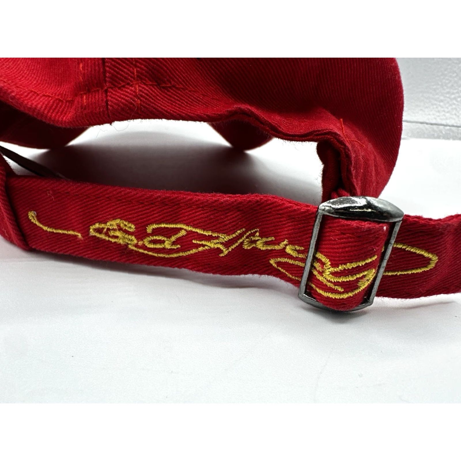Ed Hardy Ed Hardy Red Embroidered Dragon Ball Cap Hat Strapback Unisex Adults One Size Red Cotton Size ONE SIZE - 6 Thumbnail