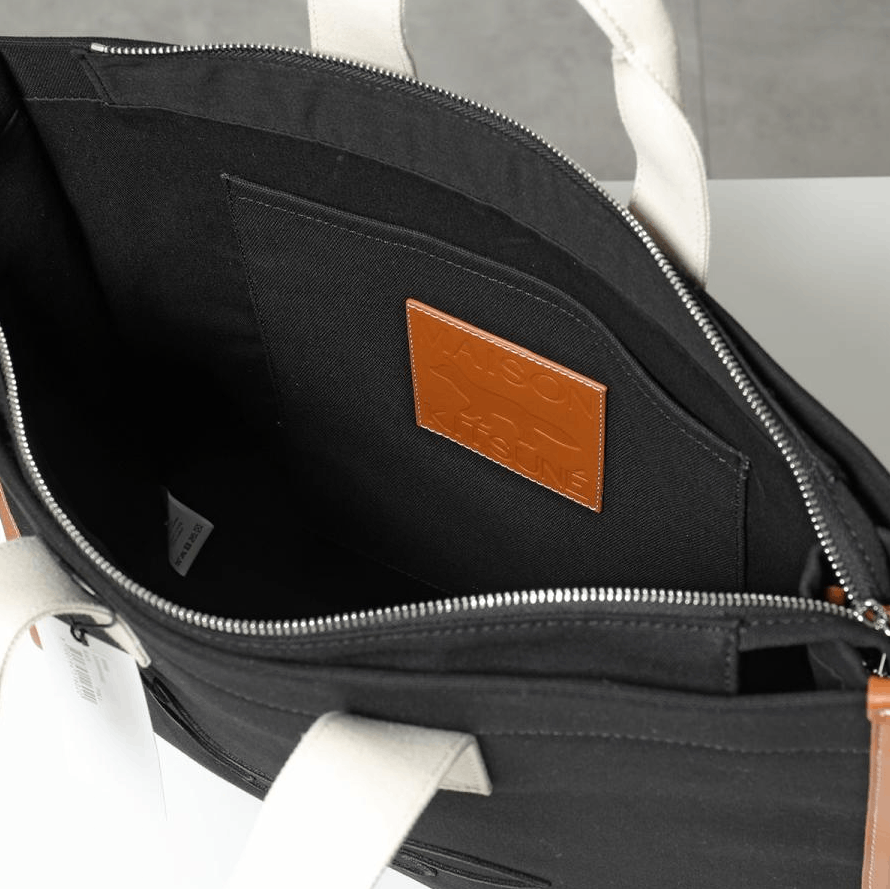 Maison Kitsune CONTOUR FOX E/W TOTE BAG Size ONE SIZE - 8 Thumbnail