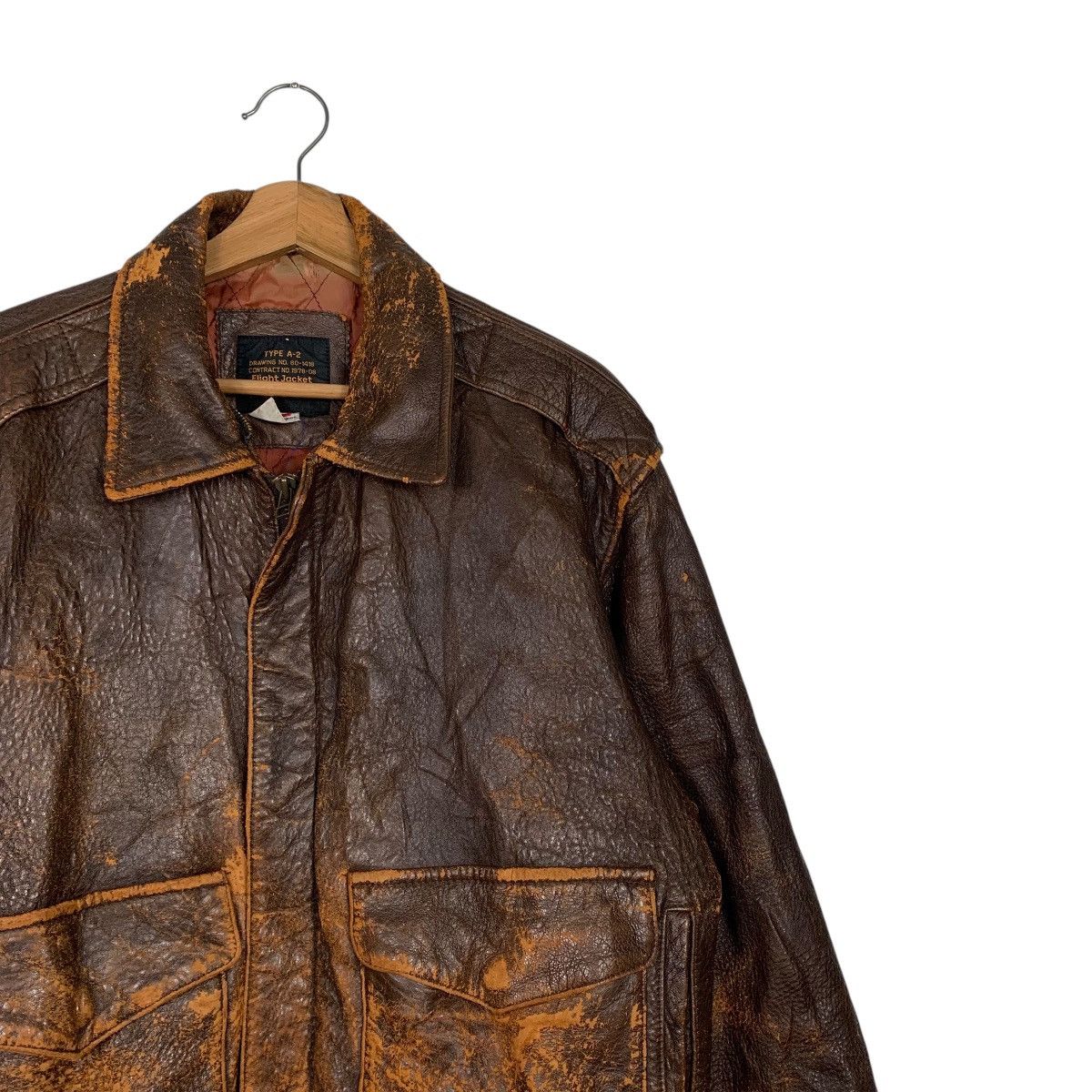 Japanese Brand Type A-2 US Air Force Military Leather Bomber Jacket Size US M / EU 48-50 / 2 - 5 Thumbnail