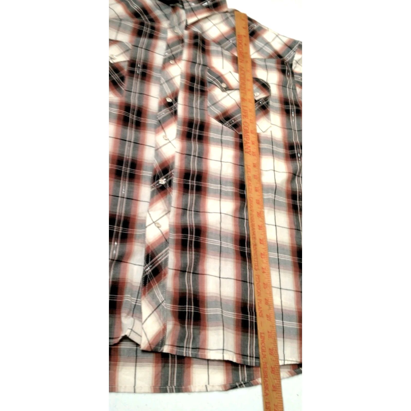 Vintage VINTAGE Rustler Shirt Western Button-Up Plaid 3XL Men Brown Short Sleeve Pearl Snap Sawtooth Pockets Rodeo Cowboy Size US XXL / EU 58 / 5 - 7 Thumbnail