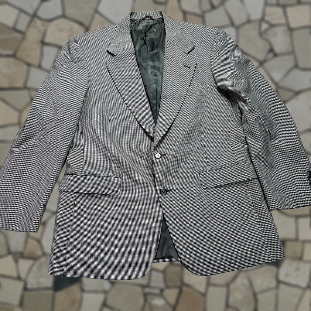 Stafford Stafford Executive 2 Piece Wool Suit Gray Check #41R Jacket 34x31 Pants 2 Piece Mens Regular Casual Formal Wedding Business Size 42R - 1 Thumbnail