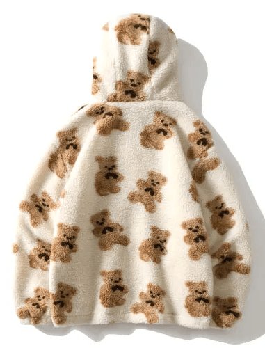 Japanese Brand Bear Full Zip Hooded Coat Tops Outwear Sweatshirt Size US M / EU 48-50 / 2 - 2 Thumbnail